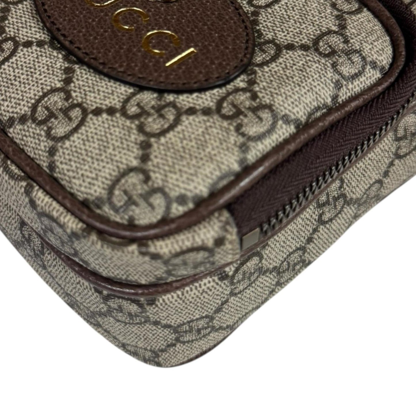 Gucci Beige Brown Yellow Gg Supreme Shoulder Bag