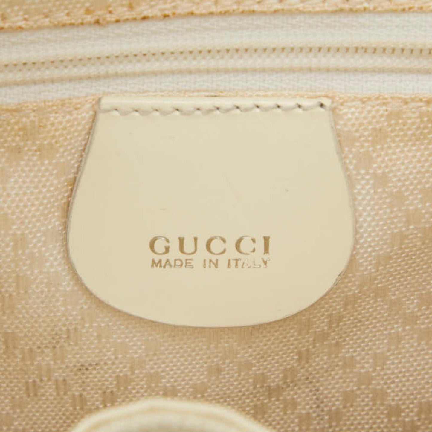 Gucci White Nylon Leather Backpack