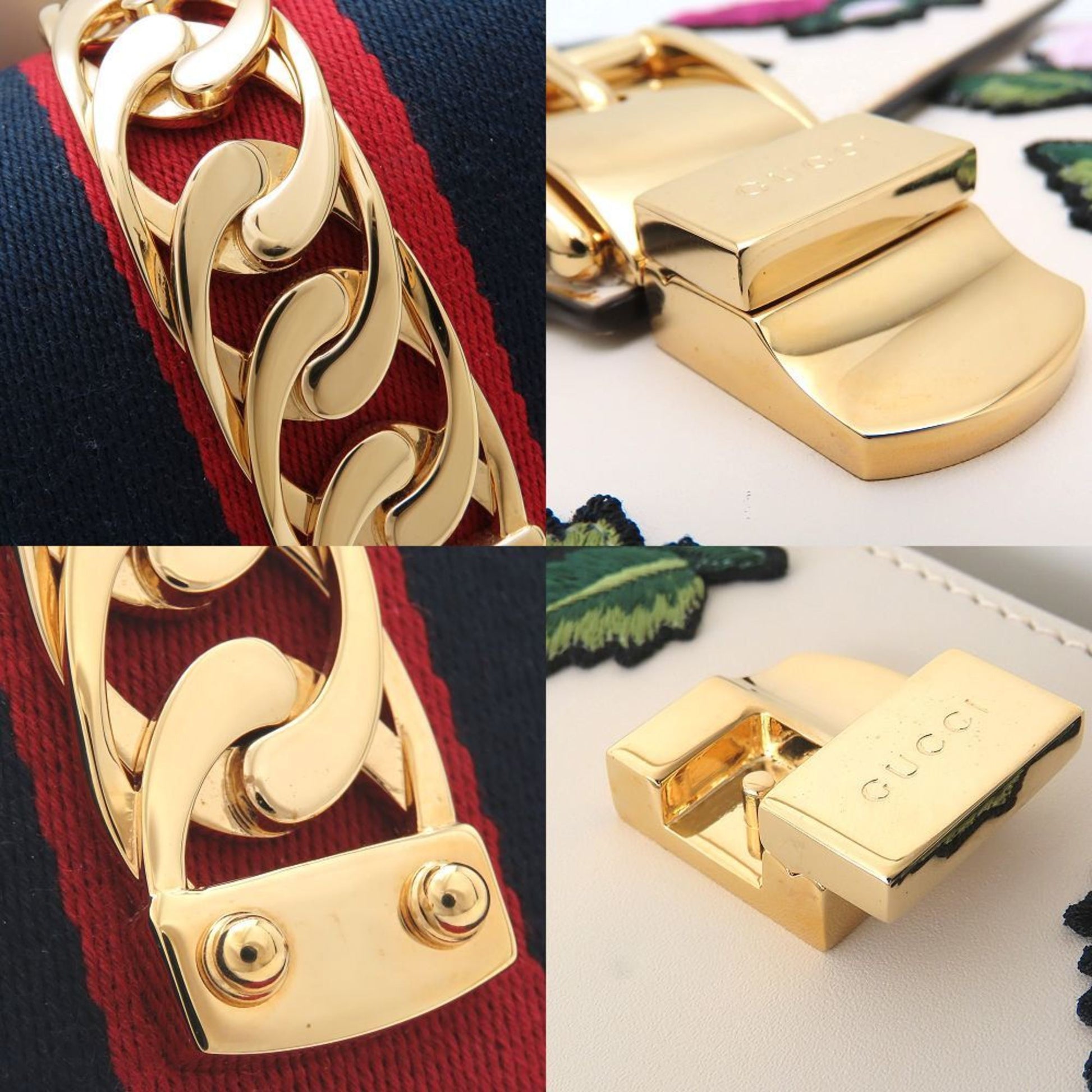 Gucci Ivory Leather Shoulder Bag