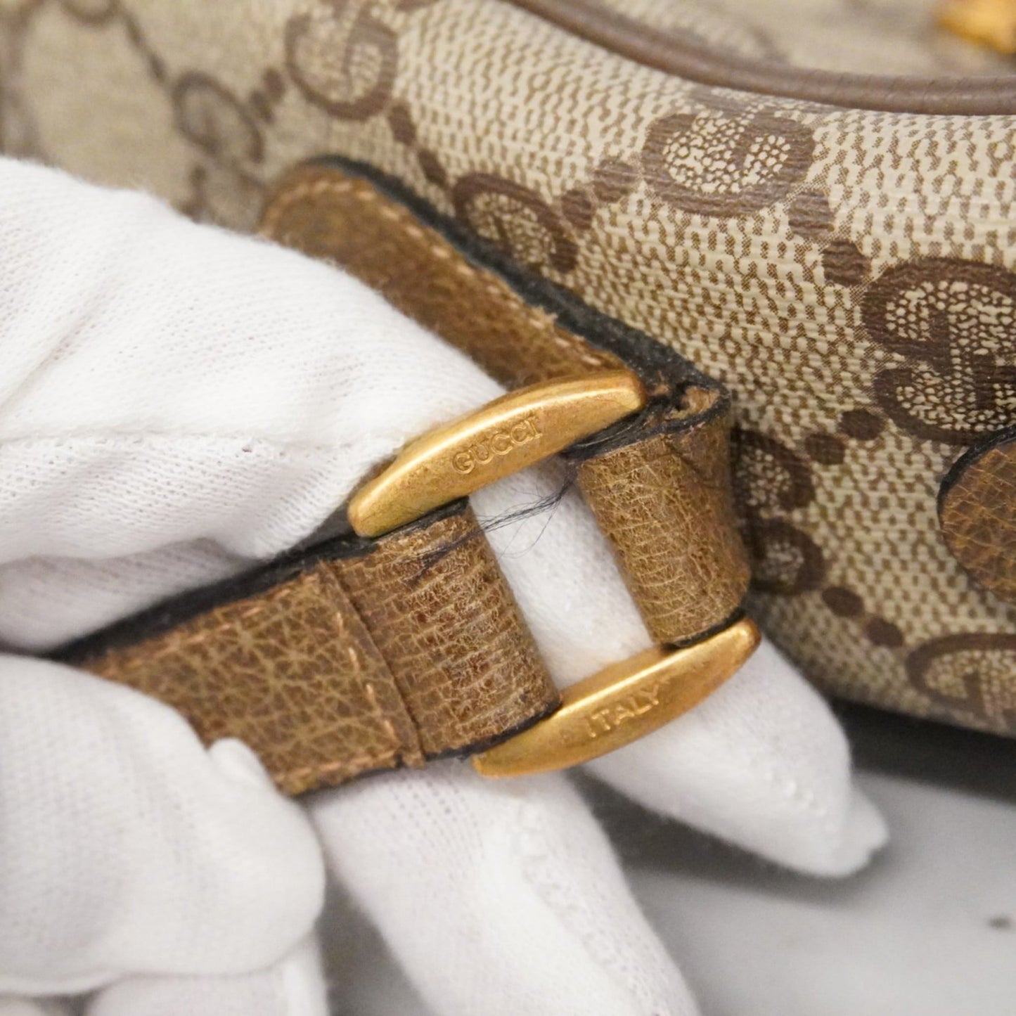 Gucci Brown Canvas Shoulder Bag