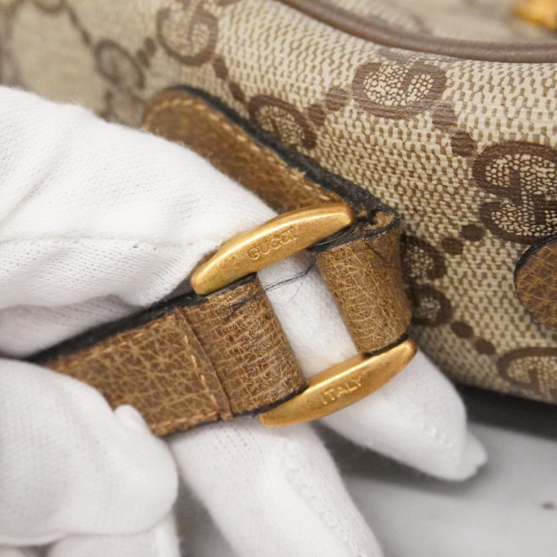 Gucci Brown Canvas Shoulder Bag