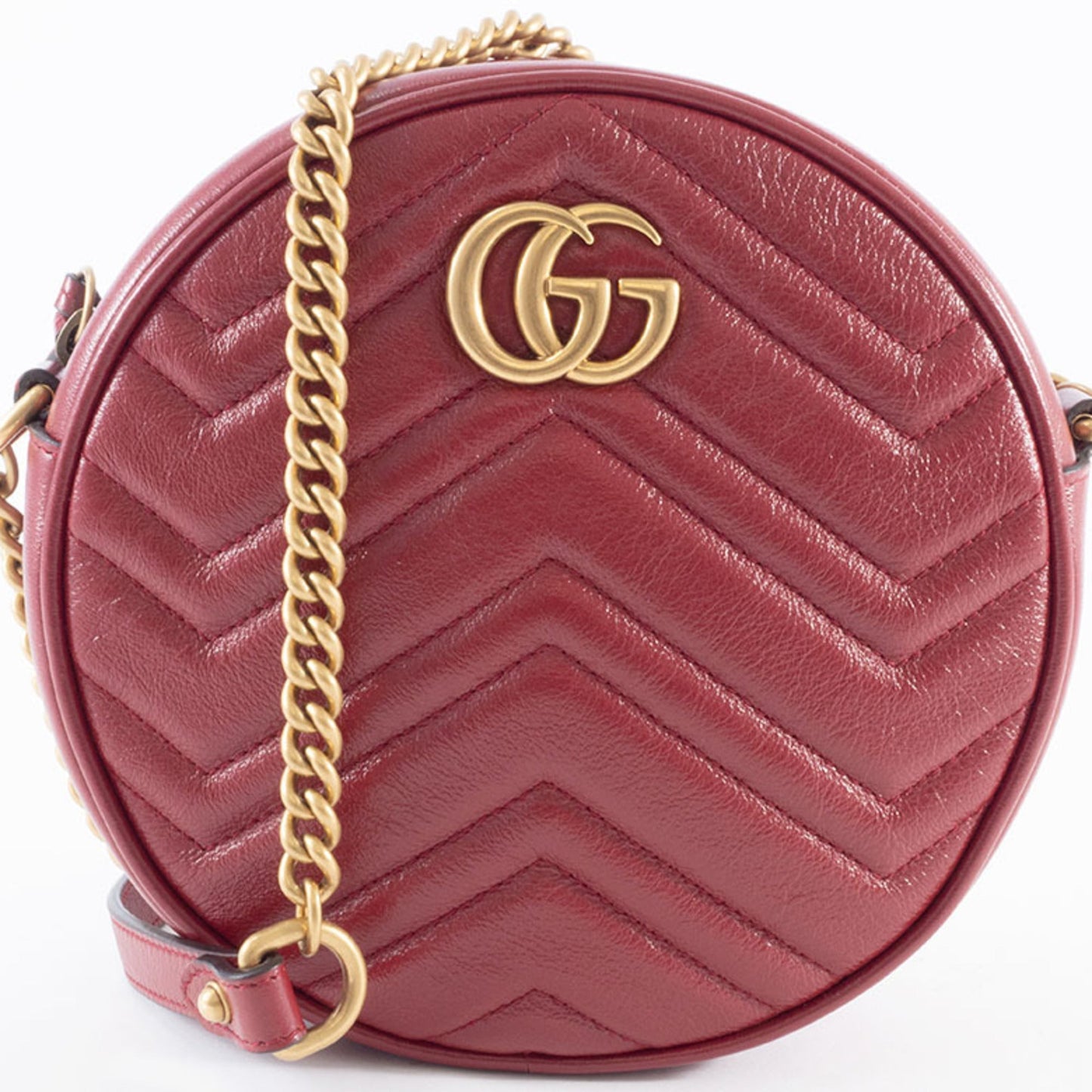Gucci Red Color Leather Shoulder Bag