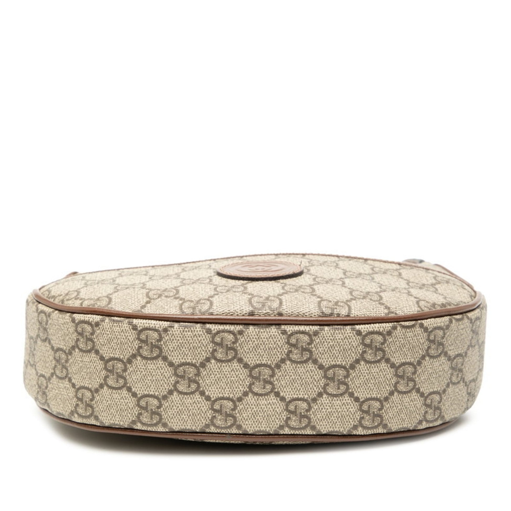 Gucci Beige Brown Gg Supreme Leather Shoulder Bag