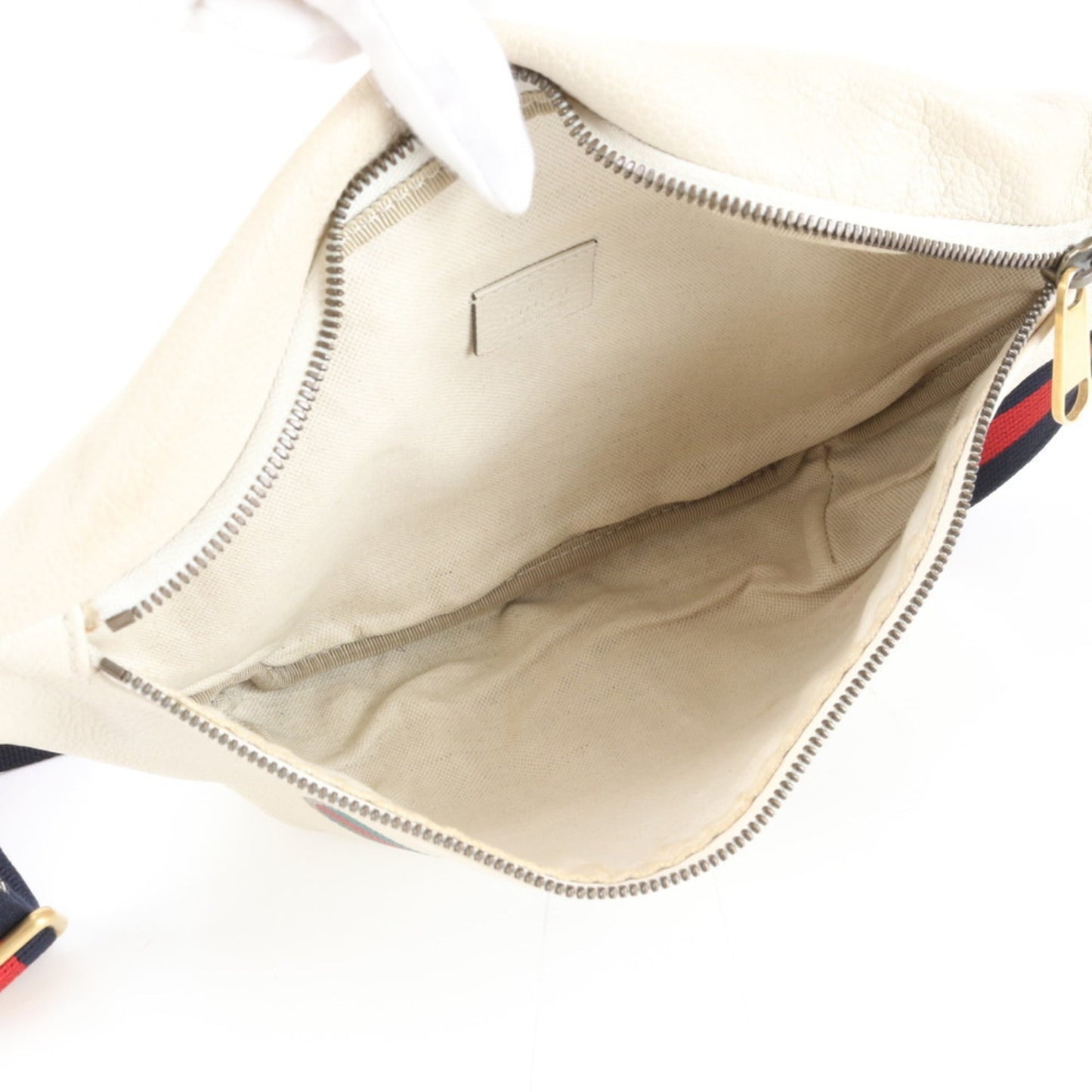 Gucci Beige Leather Pouch Sling Bag