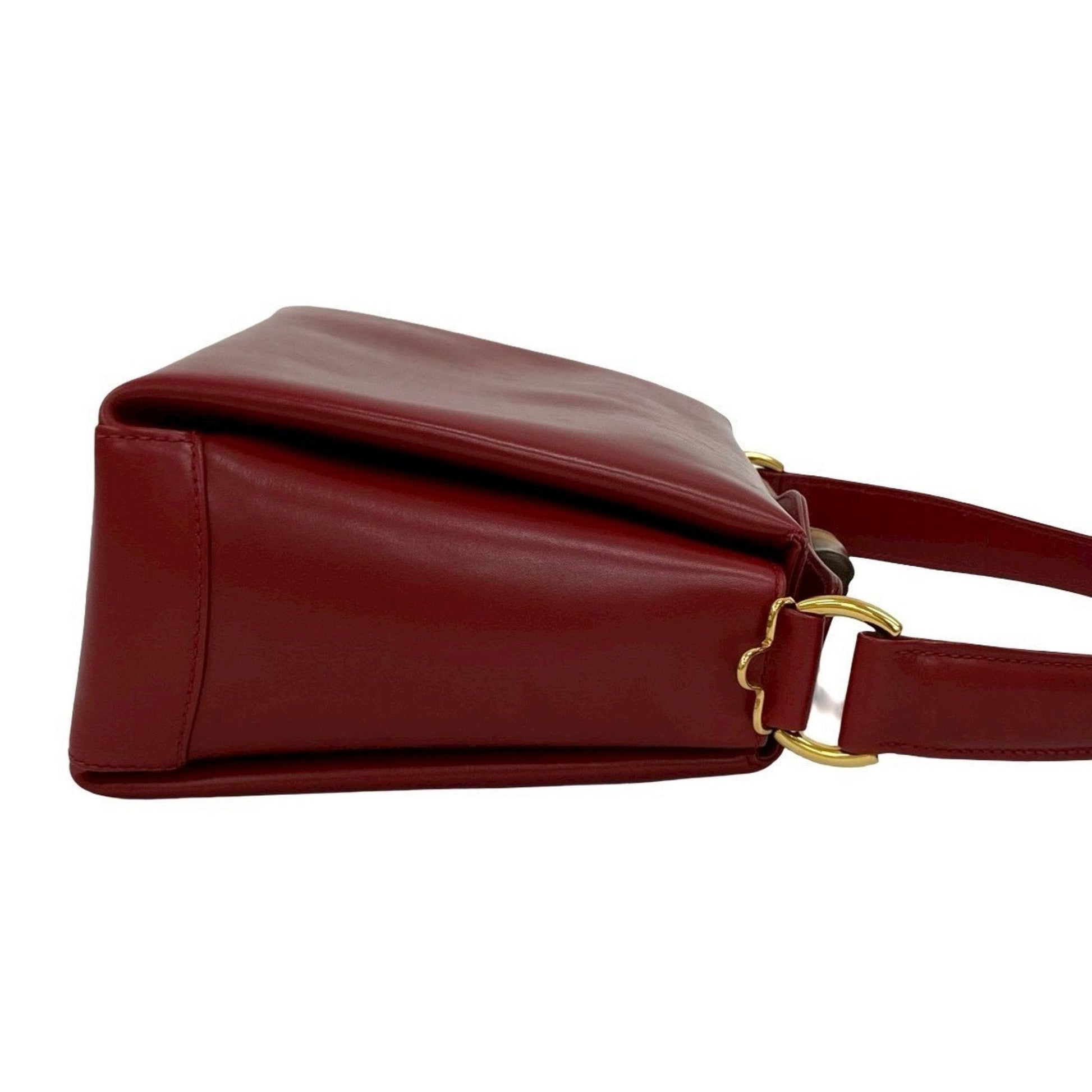 Gucci Red Color Leather Handbag Shoulder Bag