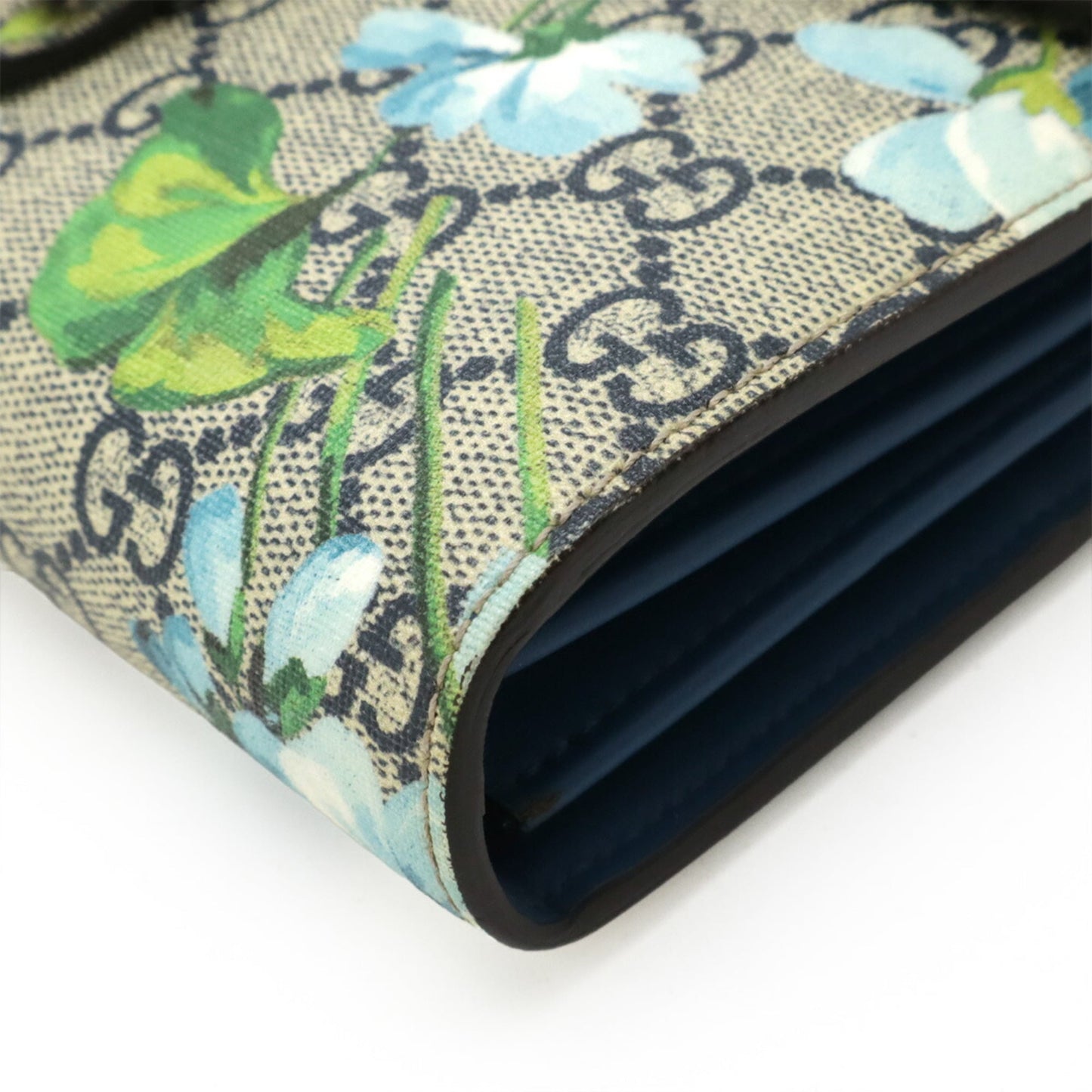 Gucci Beige Blue Coated Canvas Clutch Bag Pochette Shoulder Bag