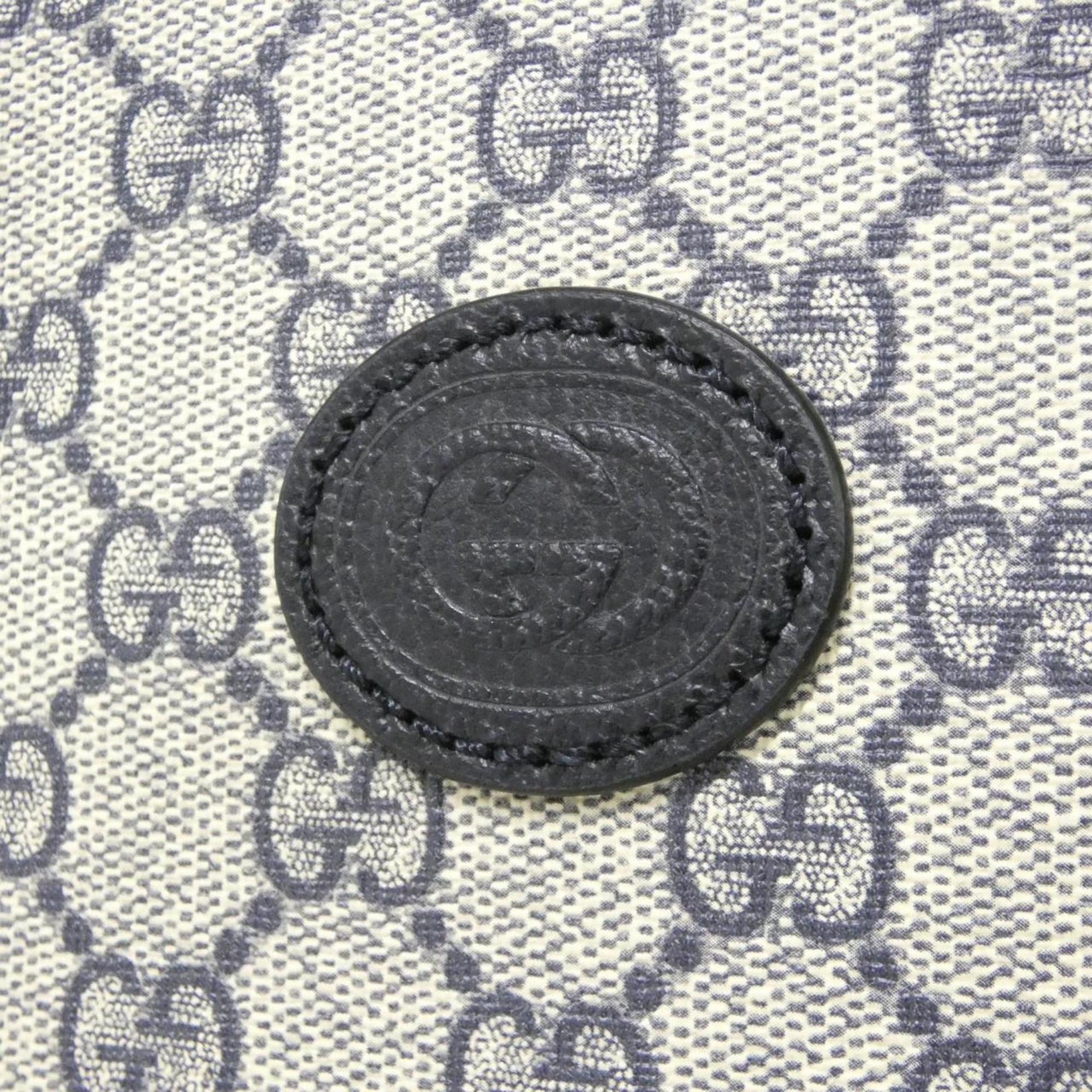 Gucci Beige Blue Gg Supreme Leather Handbag
