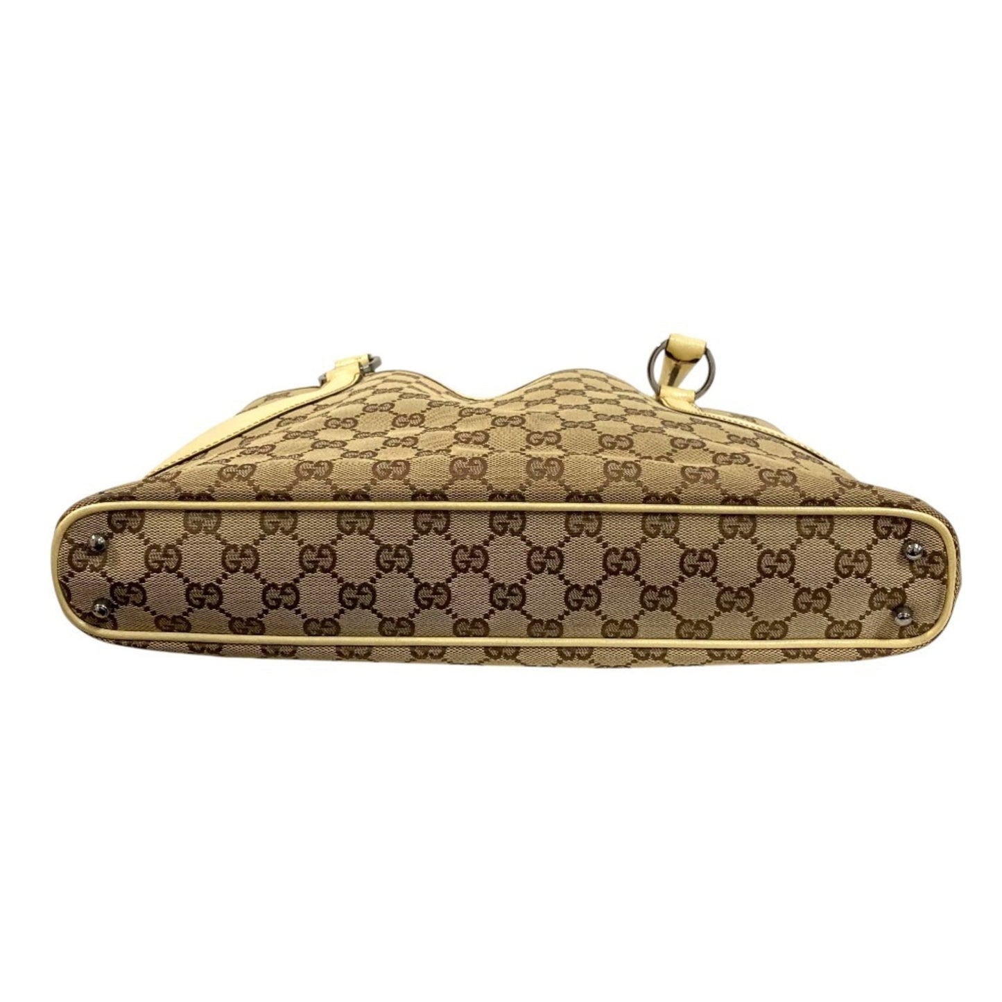 Gucci Beige Gg Canvas Leather Handbag