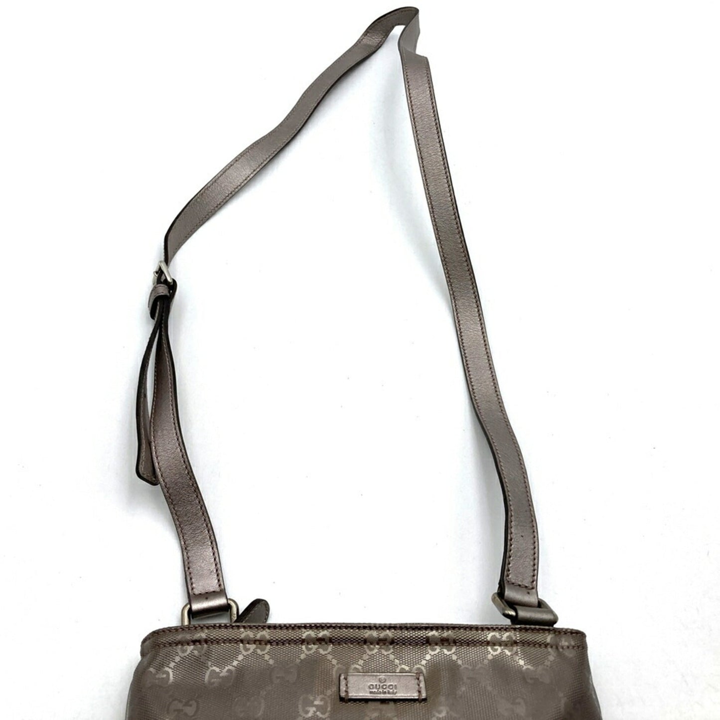 Gucci Gg Imprimé Metallic Pink Gg Imprimé Shoulder Bag Sling Bag