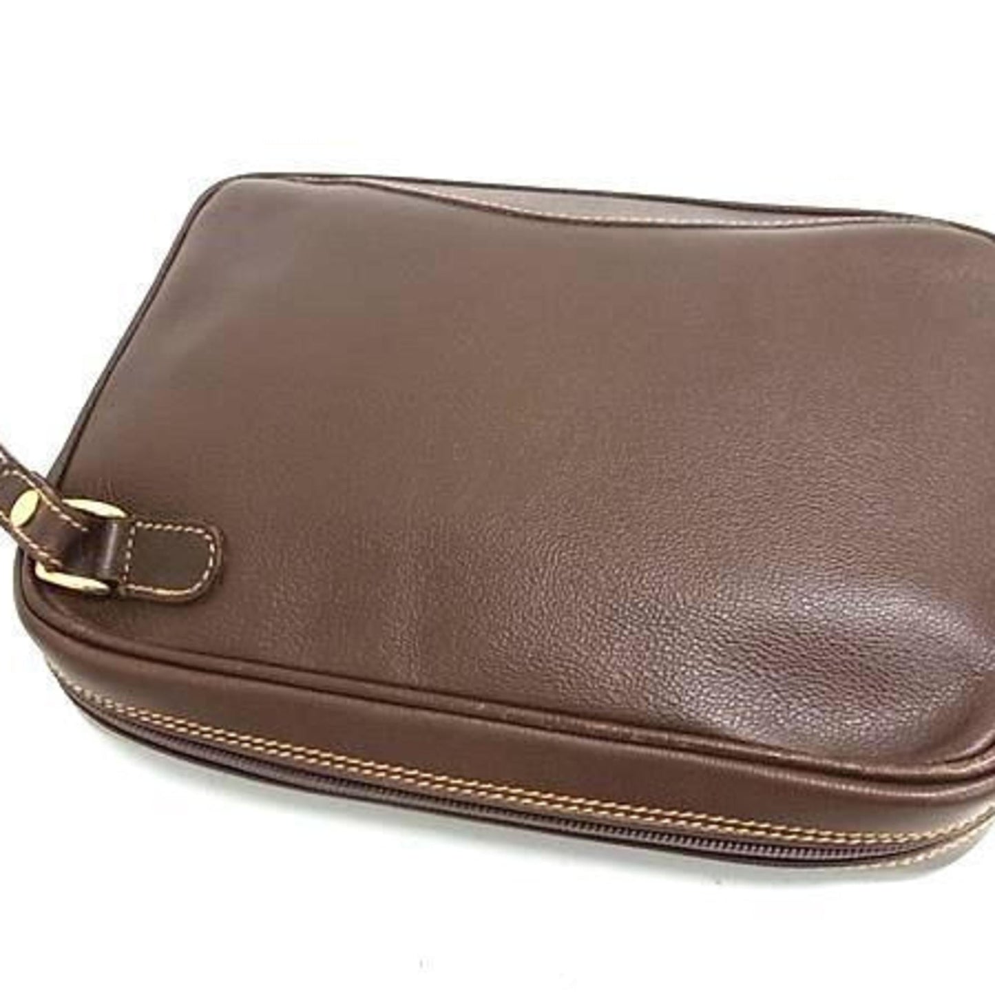 Gucci Brown Leather Clutch Bag Handbag