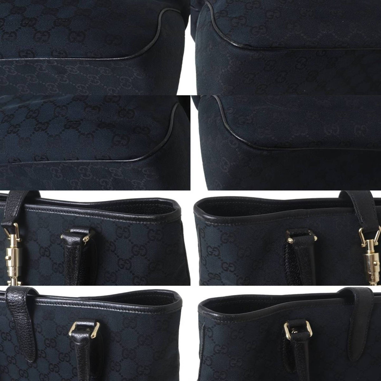 Gucci Black Leather Tote Bag
