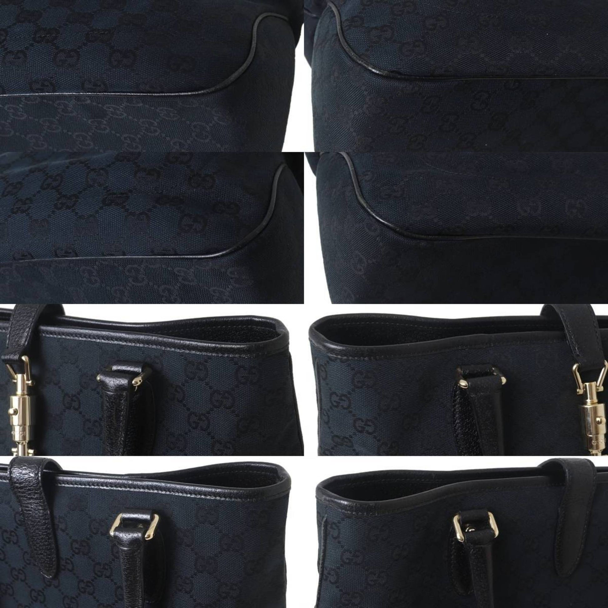 Gucci Black Leather Tote Bag