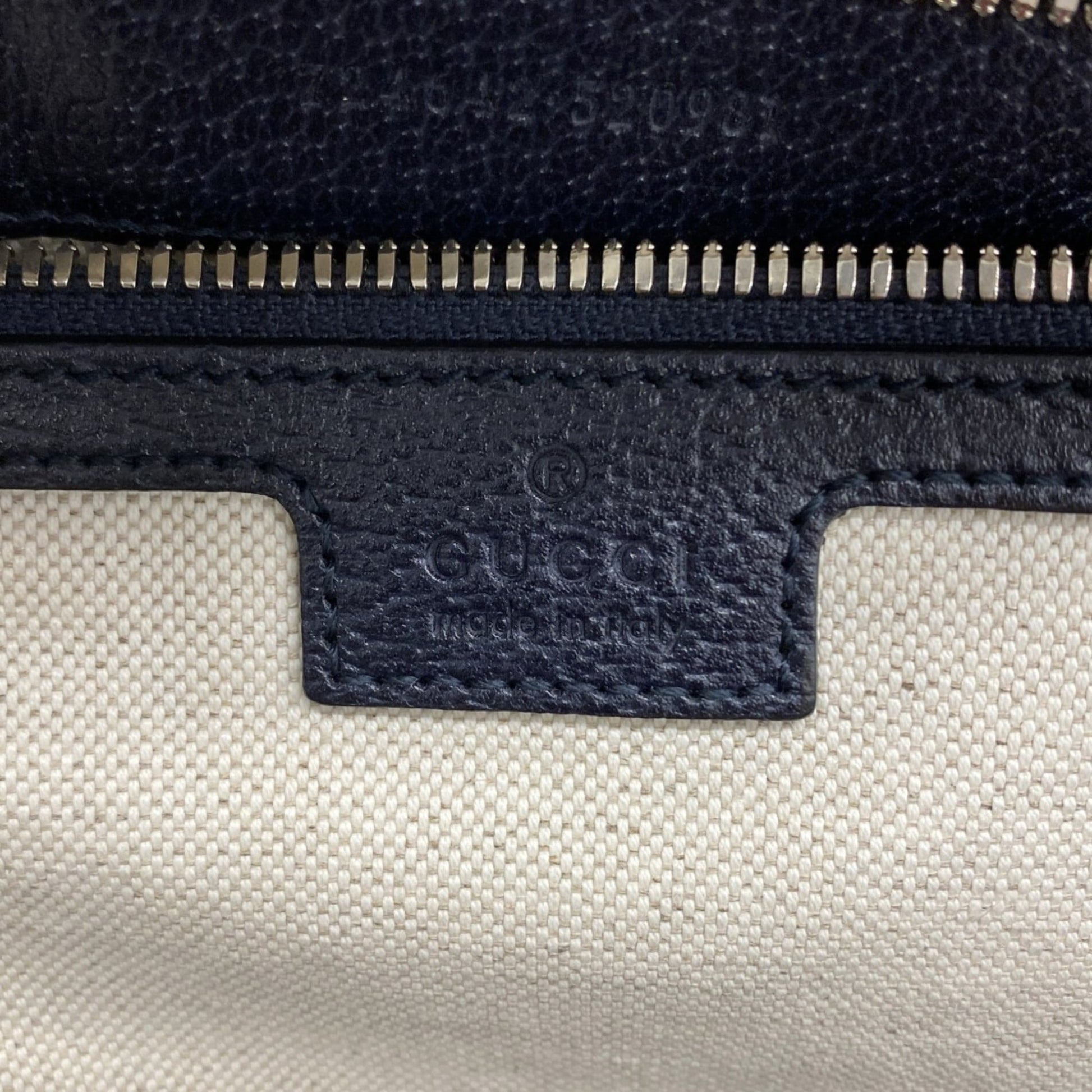 Gucci Navy Pvc Boston Bag