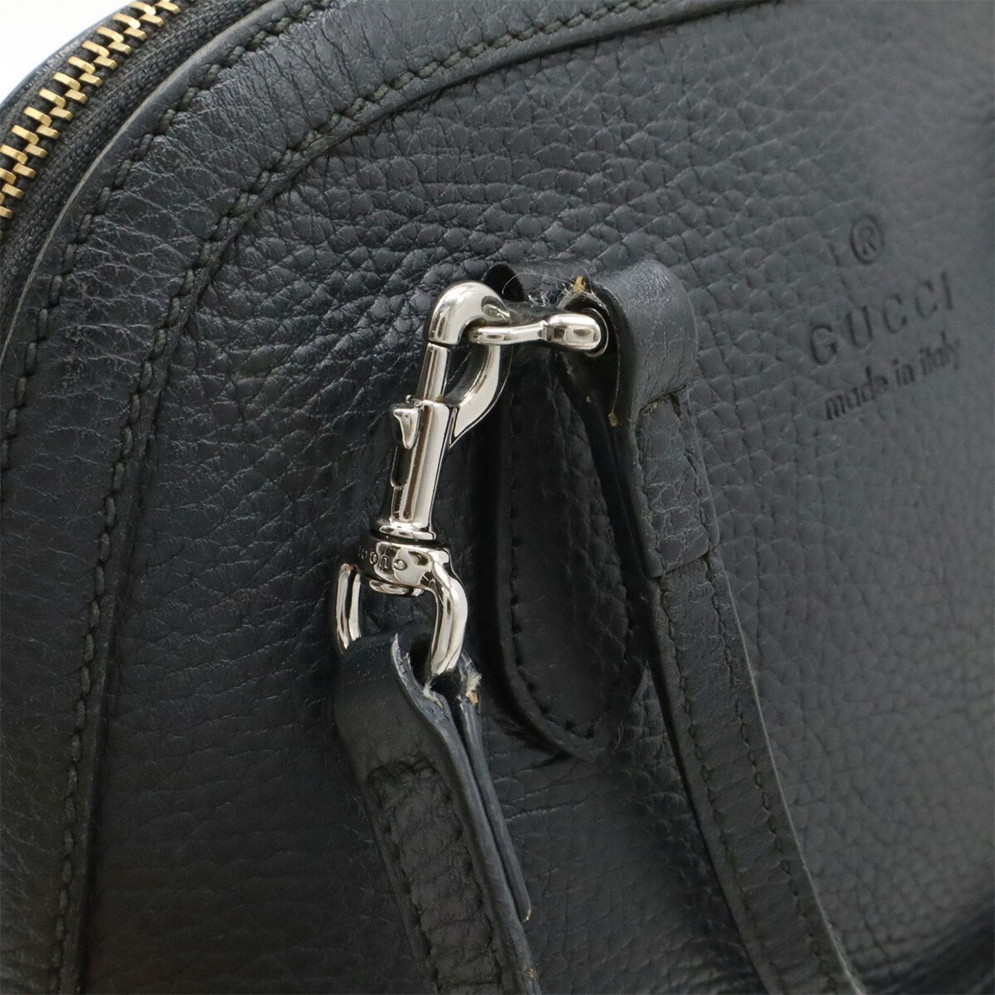 Gucci Black Leather Handbag Shoulder Bag
