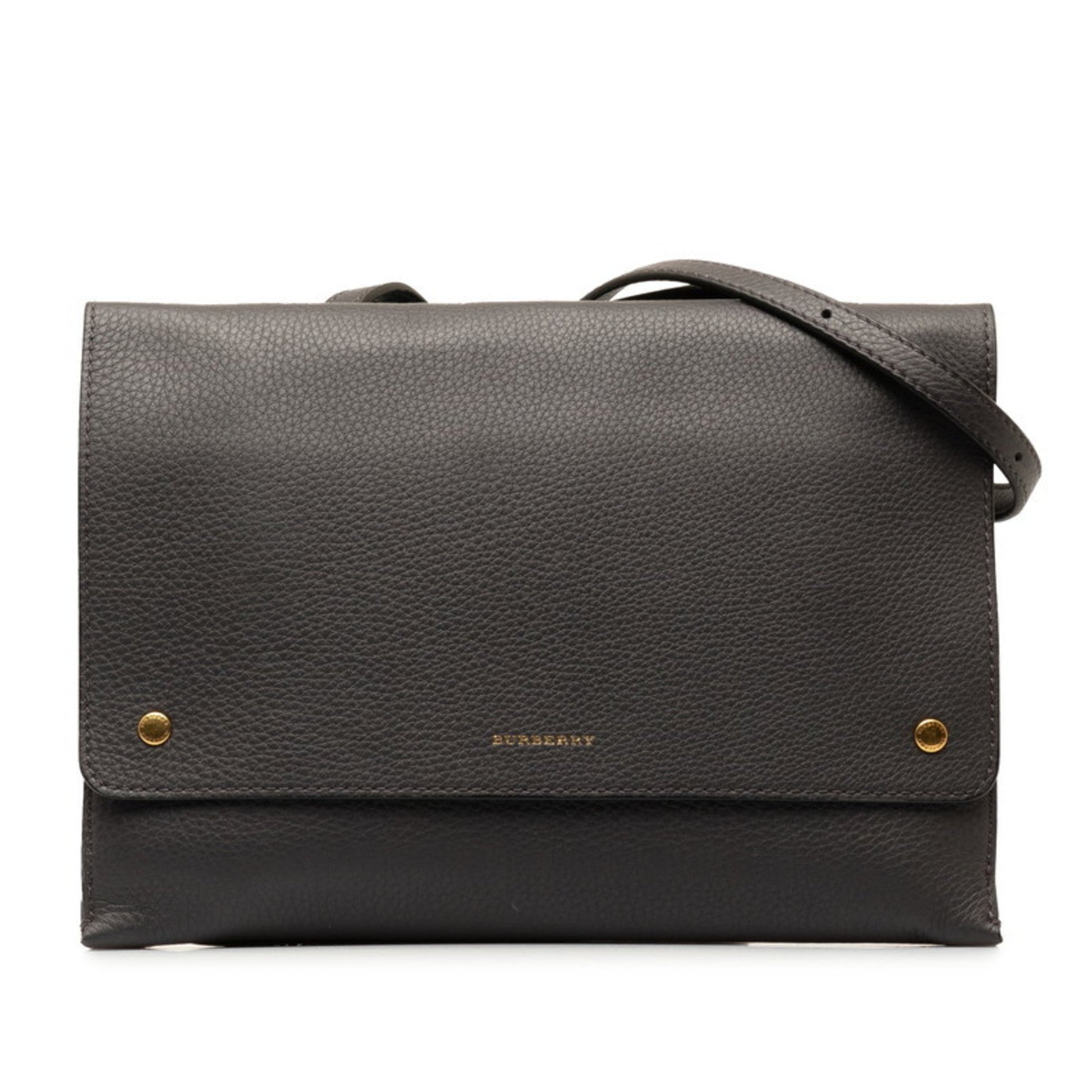 Burberry Shoulder Bag Leather Black Shoulder Bag 35