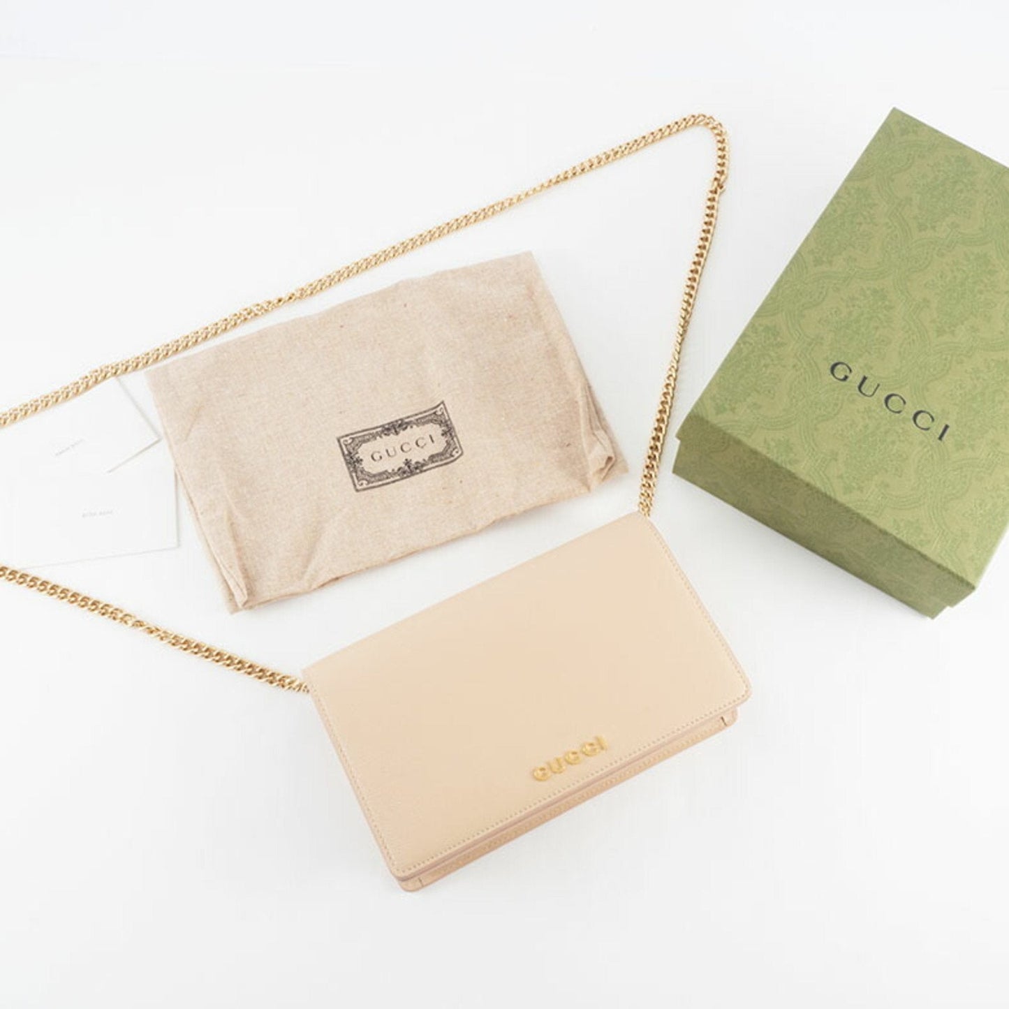 Gucci Pale Orange Leather Shoulder Bag