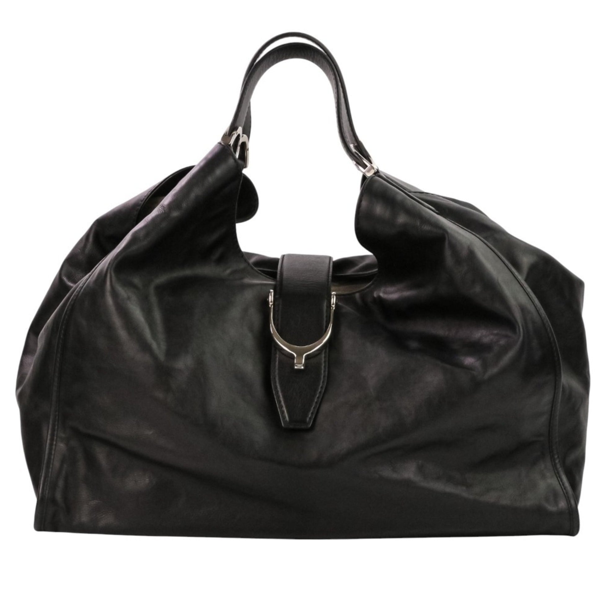 Gucci Black Leather Tote Bag