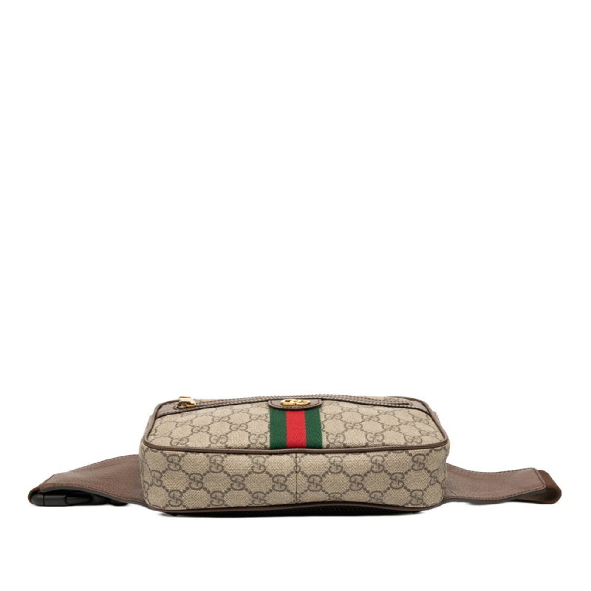 Gucci Beige Brown Pvc Leather Sling Bag