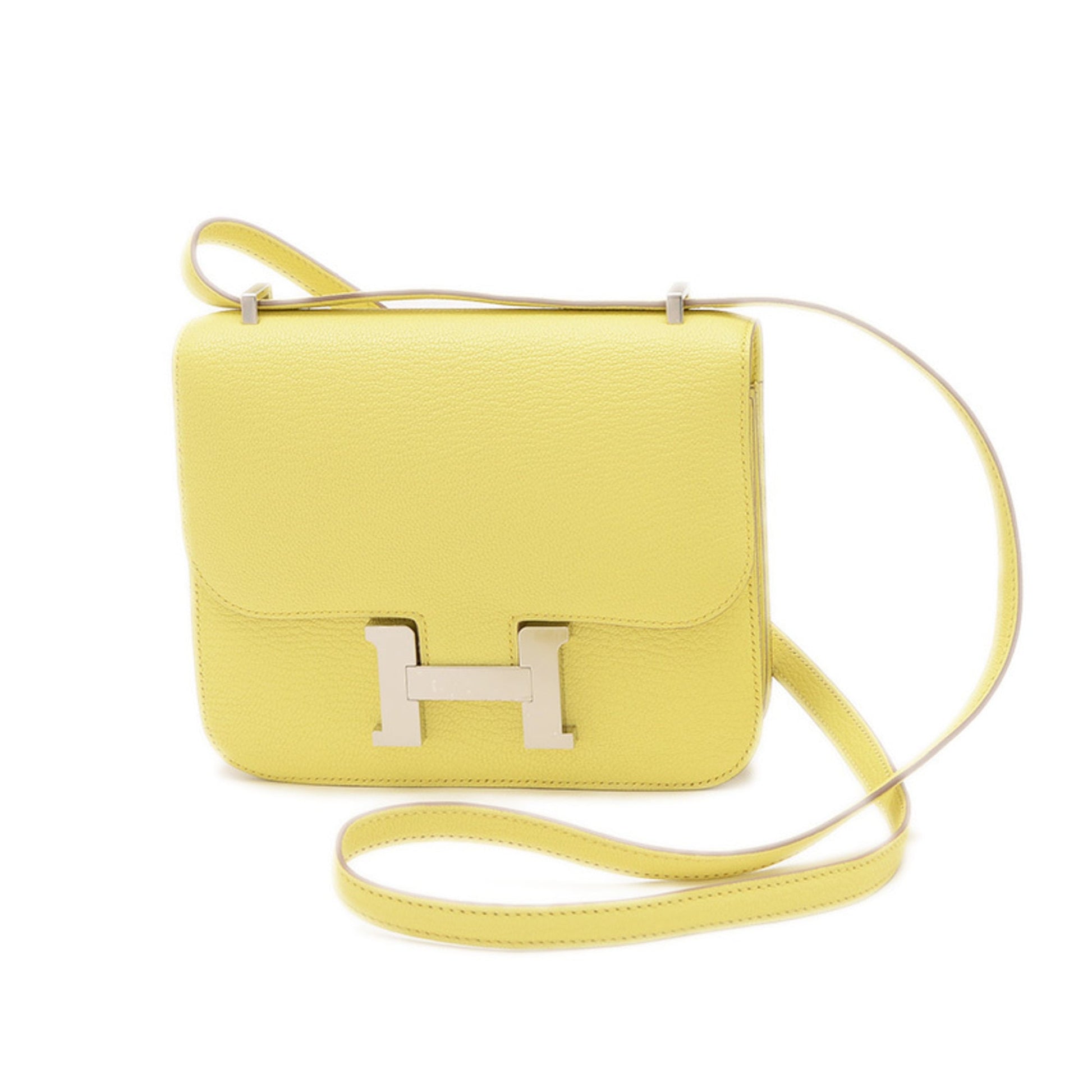 Hermes Chevre Shoulder Bag Leather