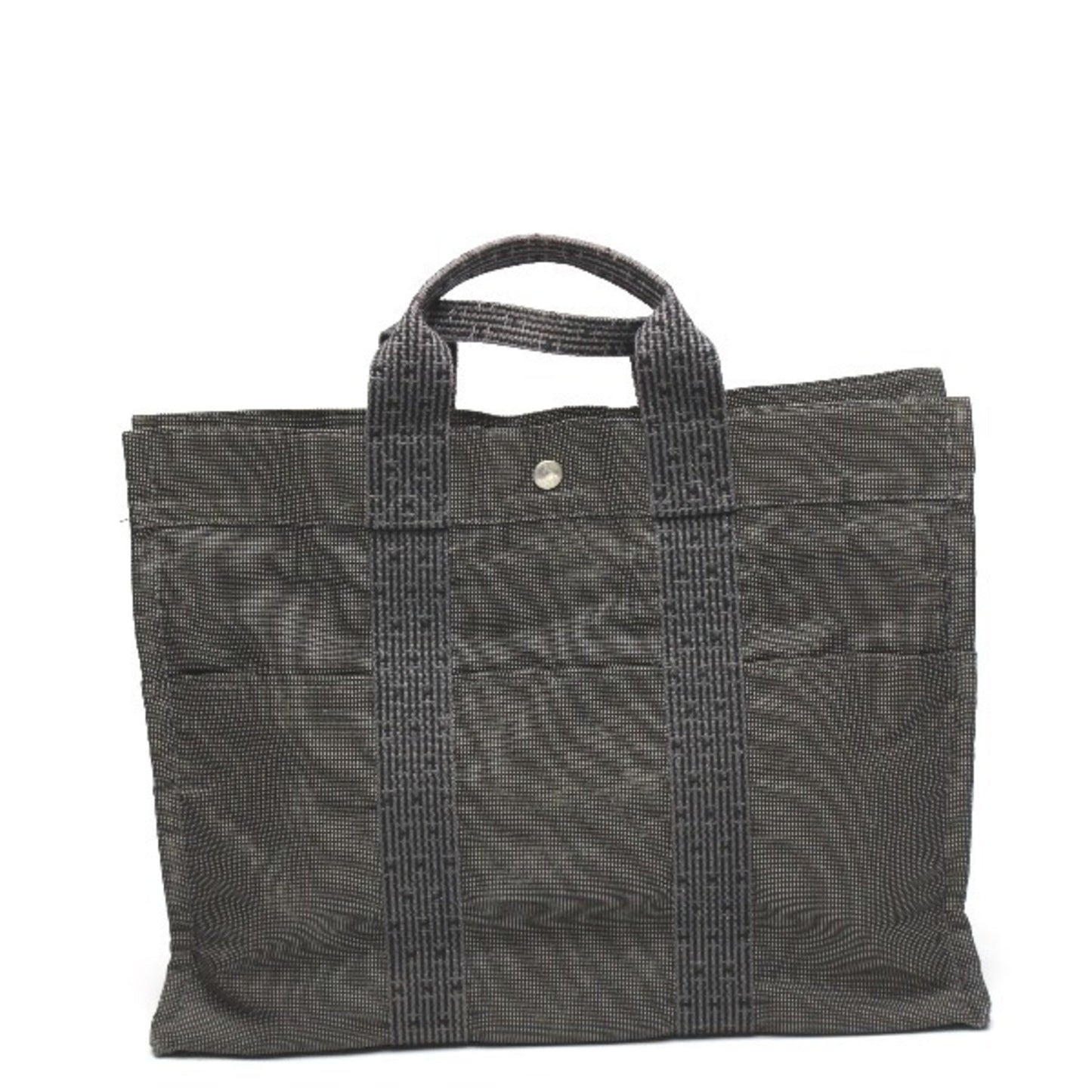 Hermes Tote Bag Canvas Gray Tote Bag 38
