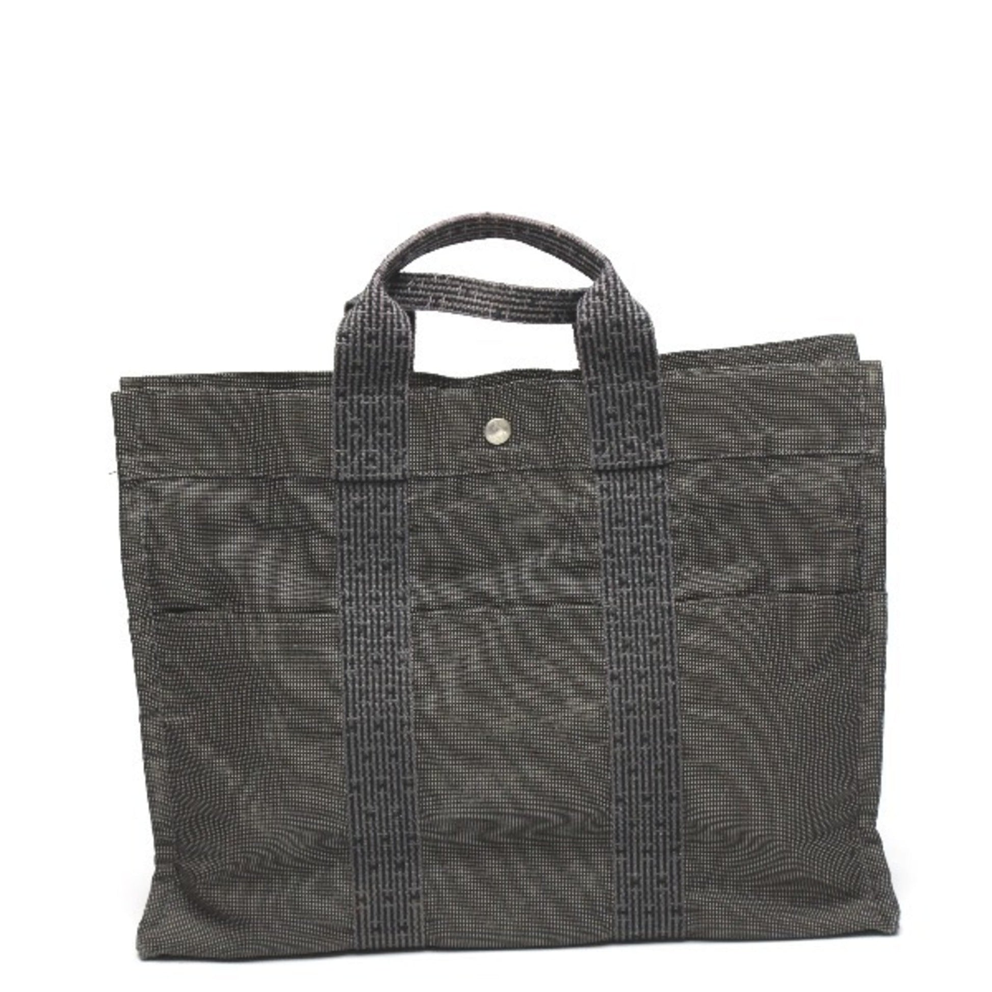 Hermes Tote Bag Canvas Gray Tote Bag 38