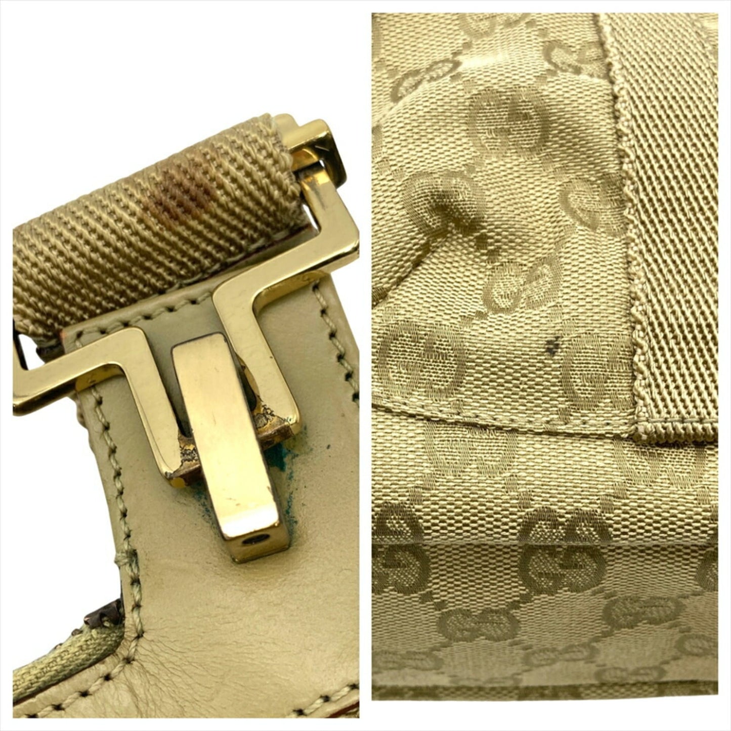 Gucci Gg Canvas Khaki Gg Canvas Shoulder Bag