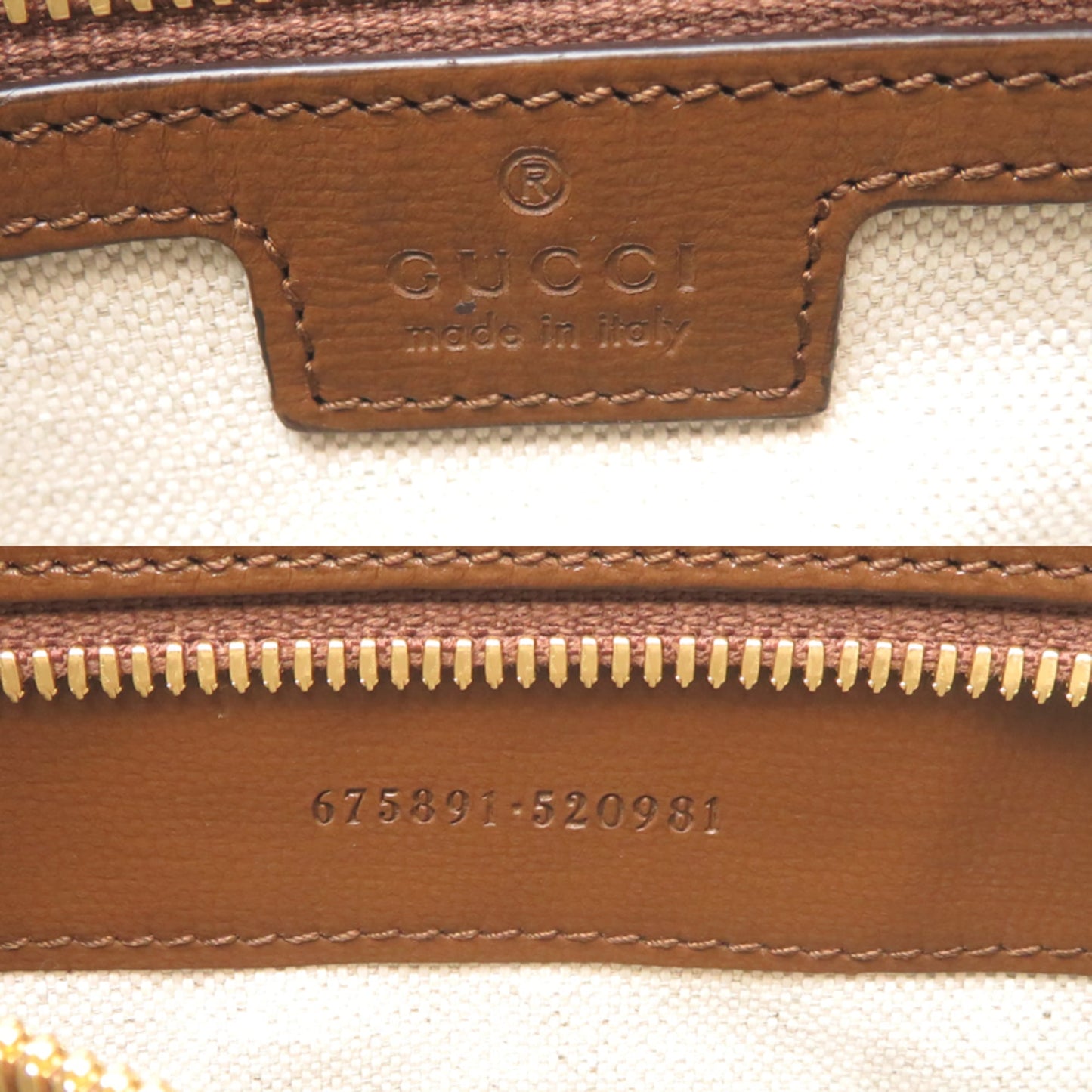 Gucci Beige Gg Supreme Leather Shoulder Bag