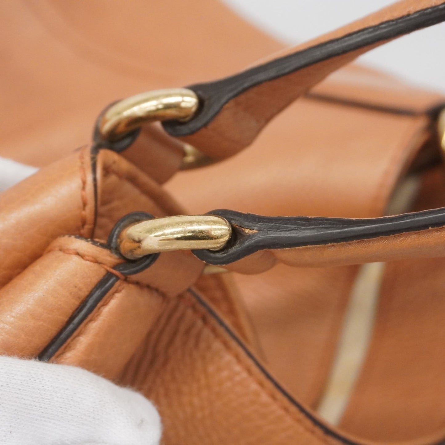 Gucci Orange Leather Tote Bag