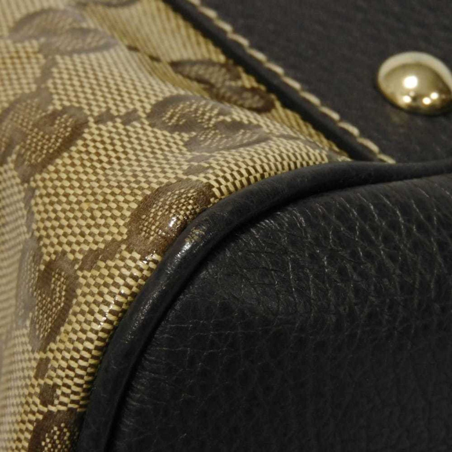 Gucci Beige Brown Gg Crystal Canvas Vinyl Coated Canvas Shoulder Bag Tote Bag
