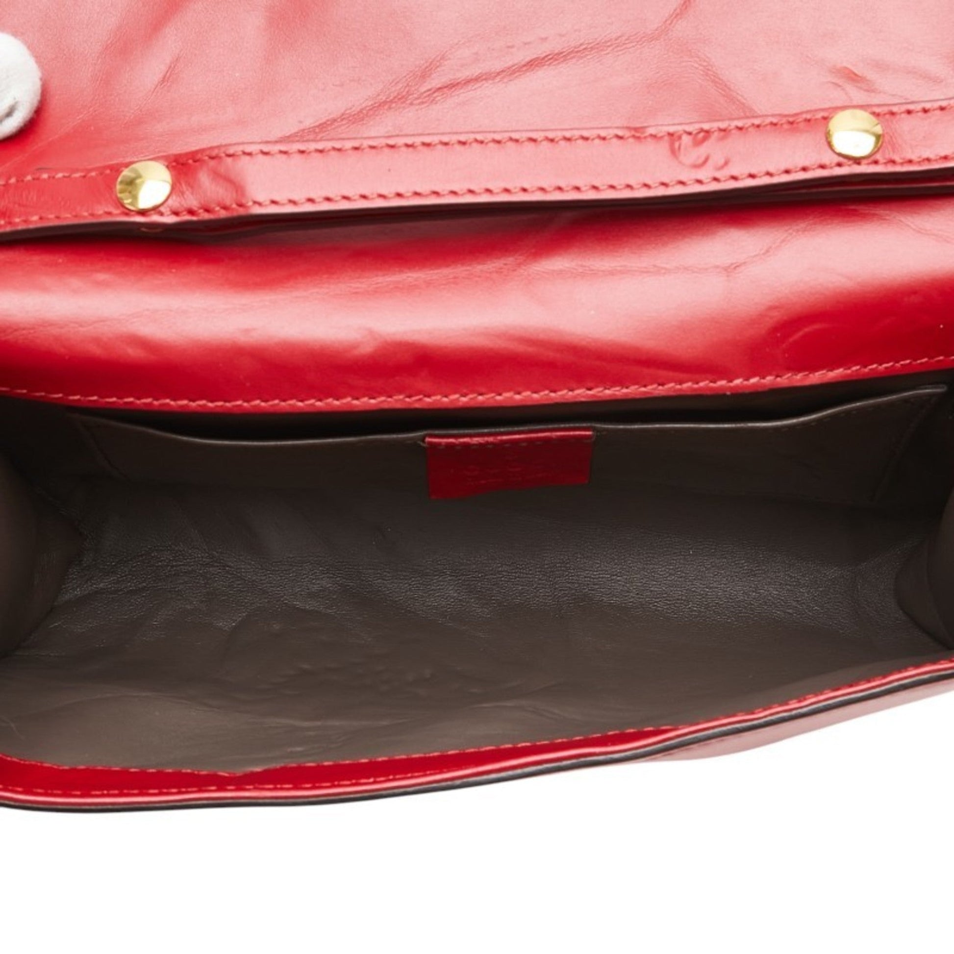 Gucci Red Color Leather Handbag Shoulder Bag
