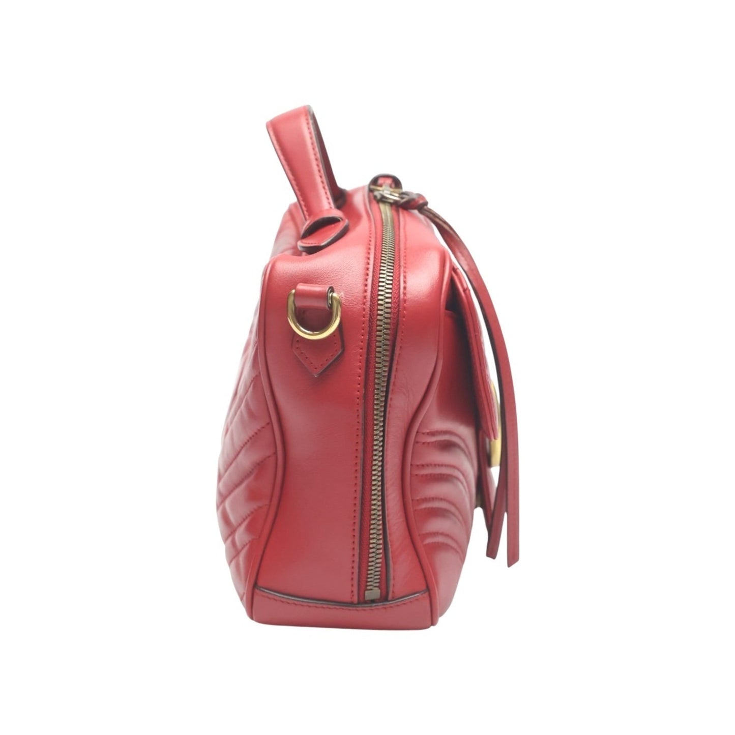 Gucci Red Color Leather Fanny Pack Sling Bag