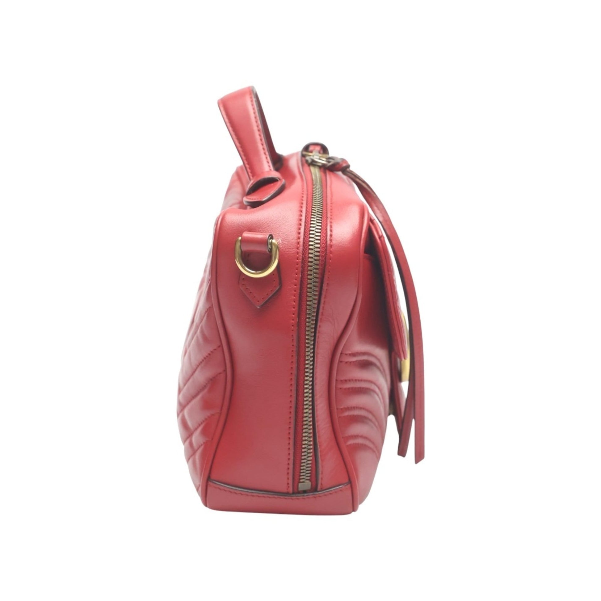 Gucci Red Color Leather Fanny Pack Sling Bag