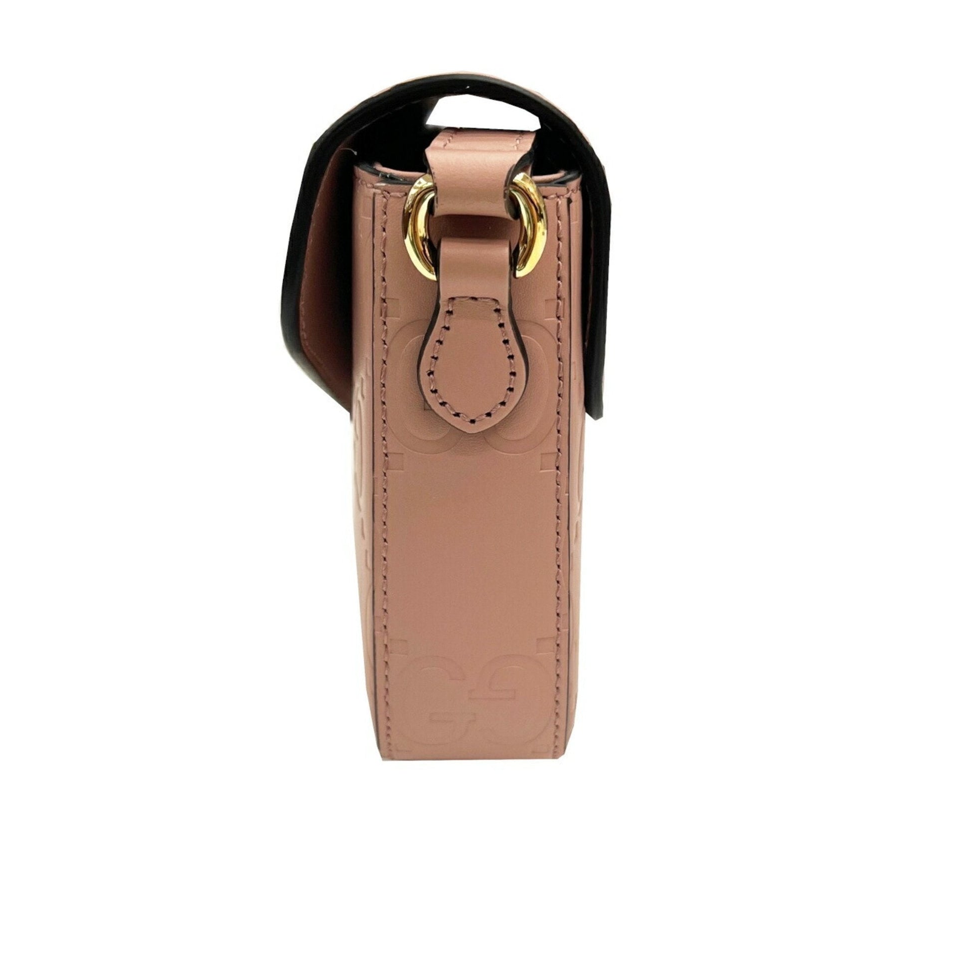 Gucci Pink Gg Leather Shoulder Bag