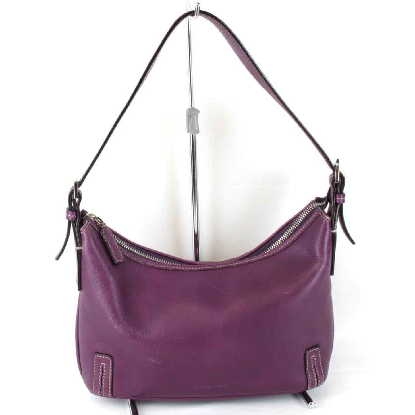Burberry Shoulder Bag Leather Purple