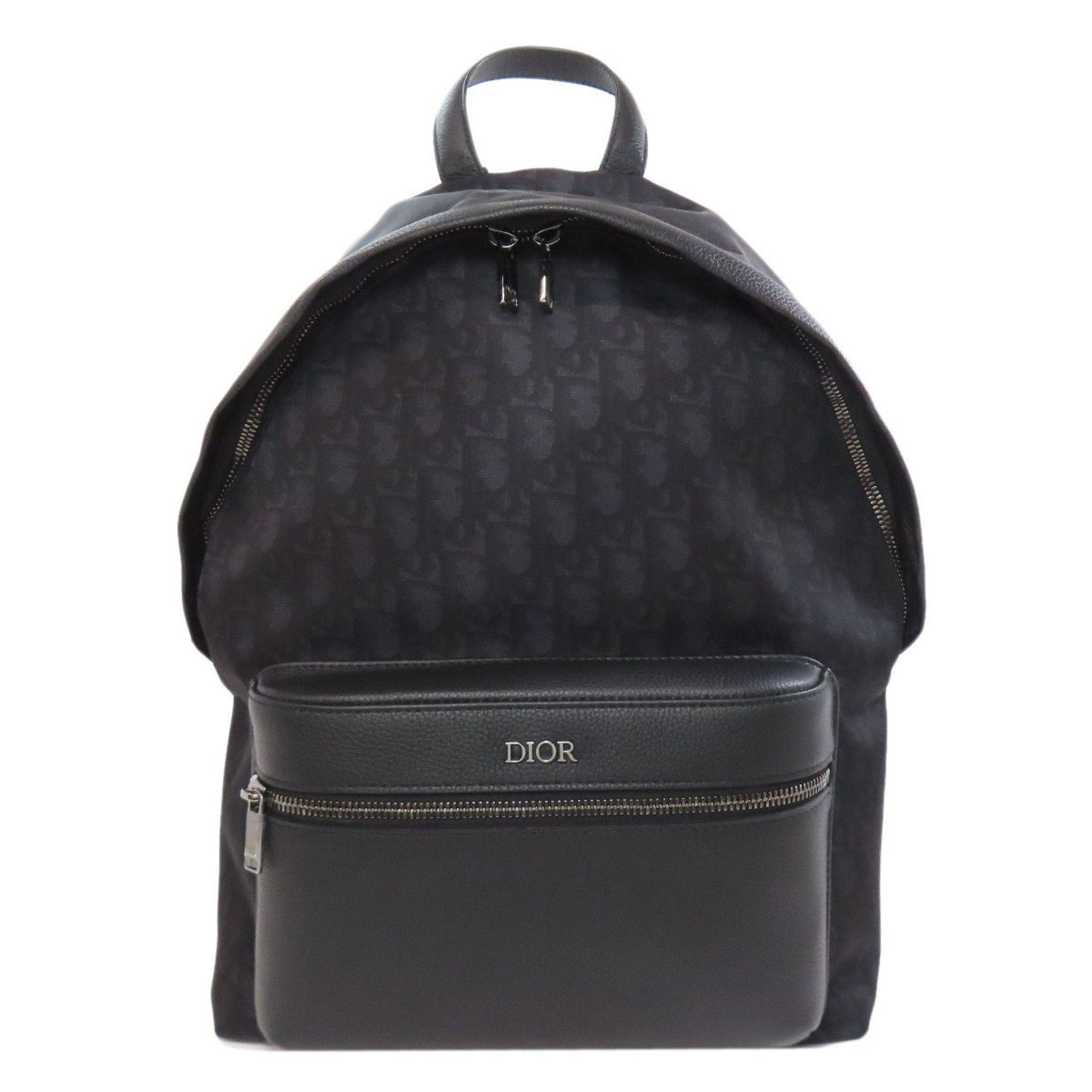 Dior Handbag Christian Backpack Nylon Black