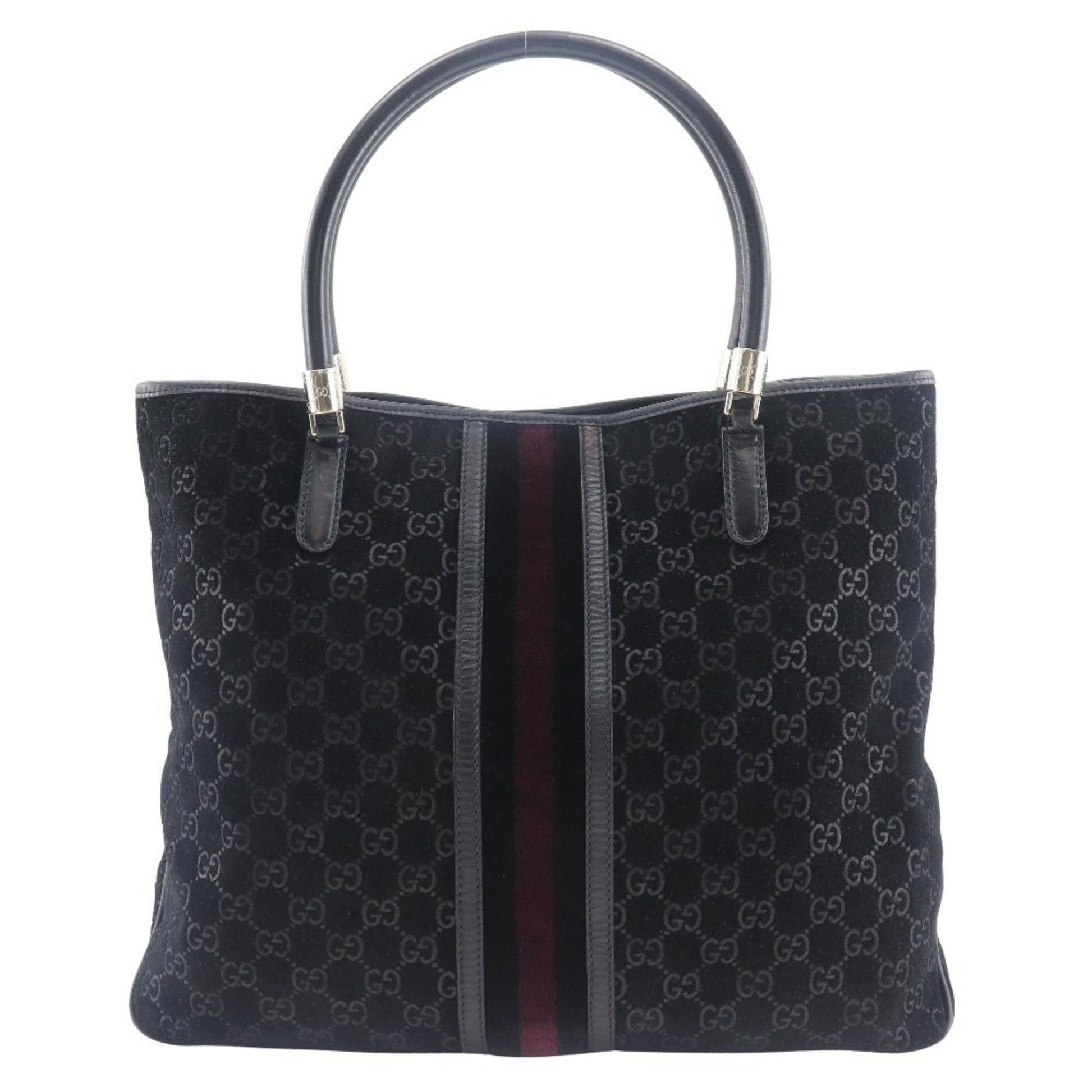 Gucci Black Suede Tote Bag