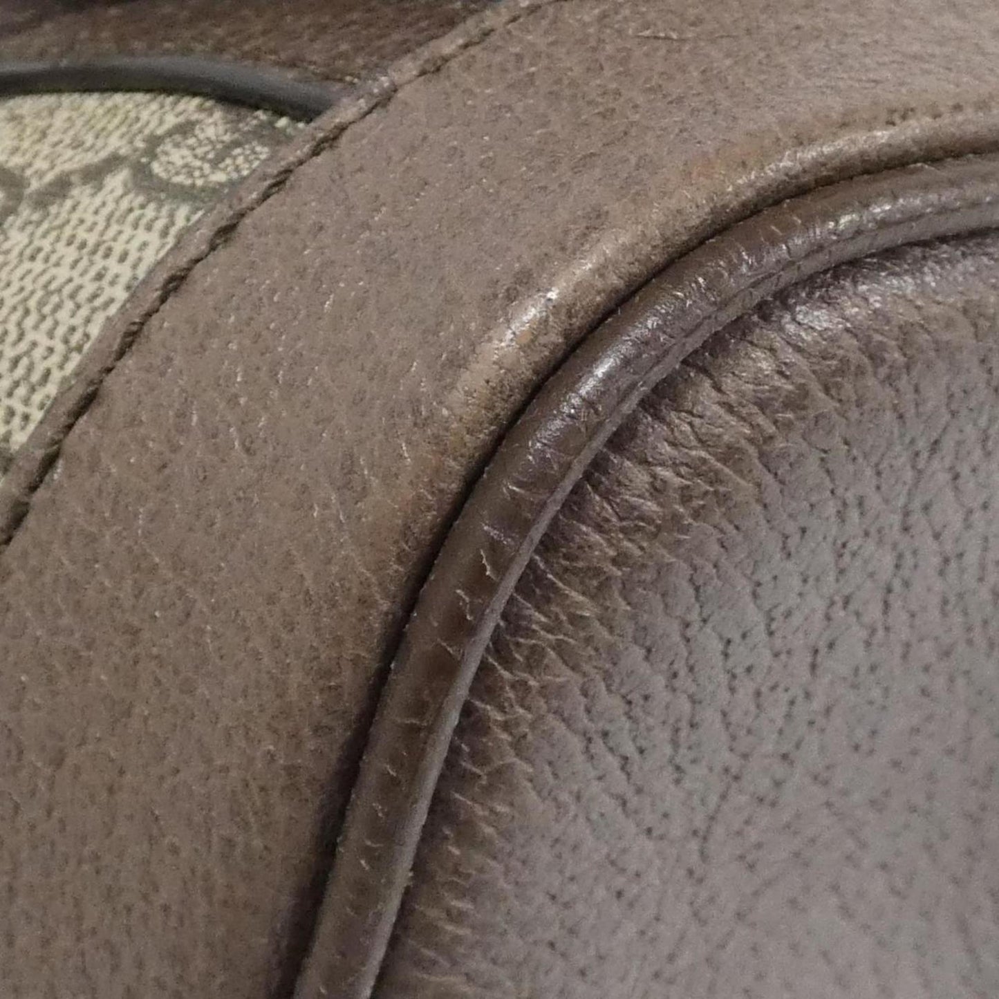 Gucci Beige Brown Gg Supreme Leather Backpack