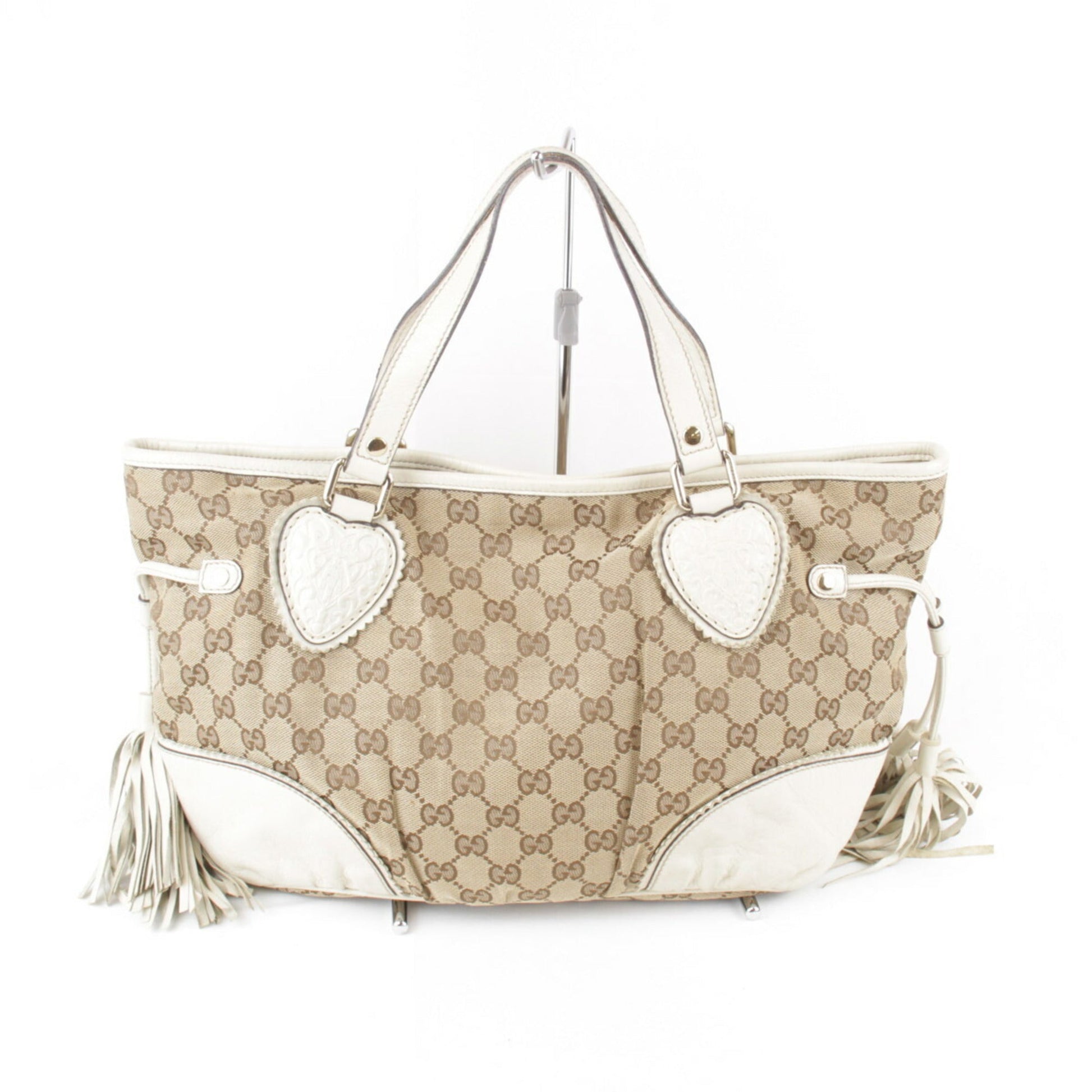 Gucci Beige Gg Canvas Tote Bag
