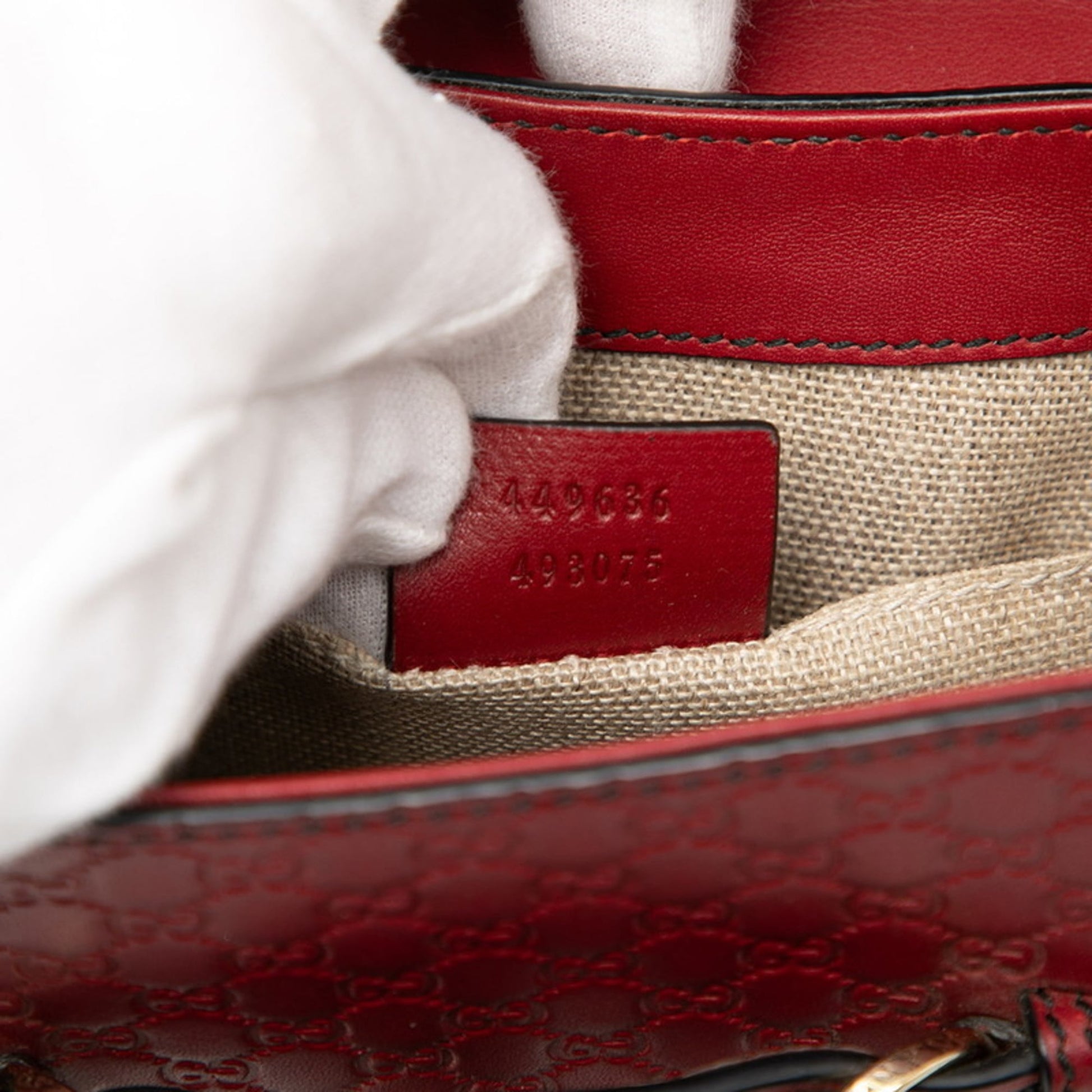 Gucci Red Color Wine Leather Shoulder Bag
