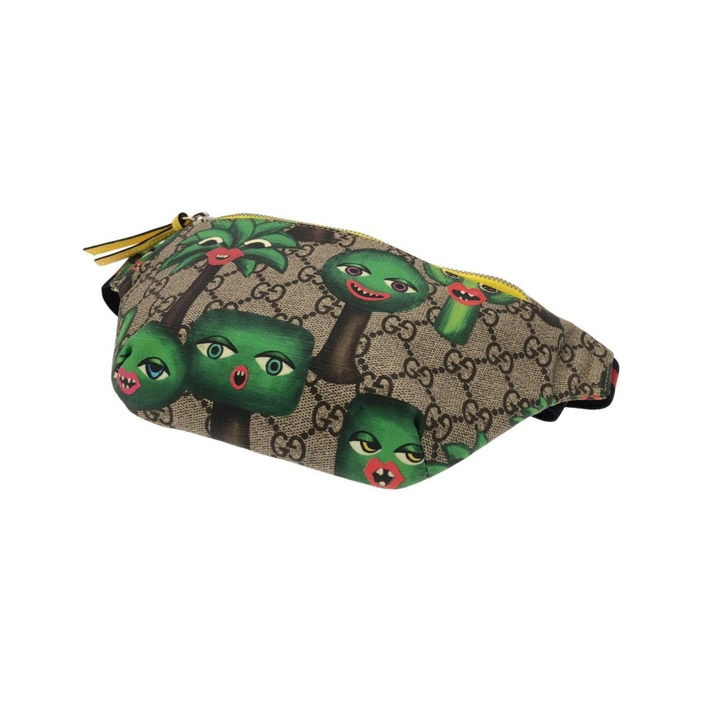 Gucci Beige Green Yellow Gg Supreme Fanny Pack