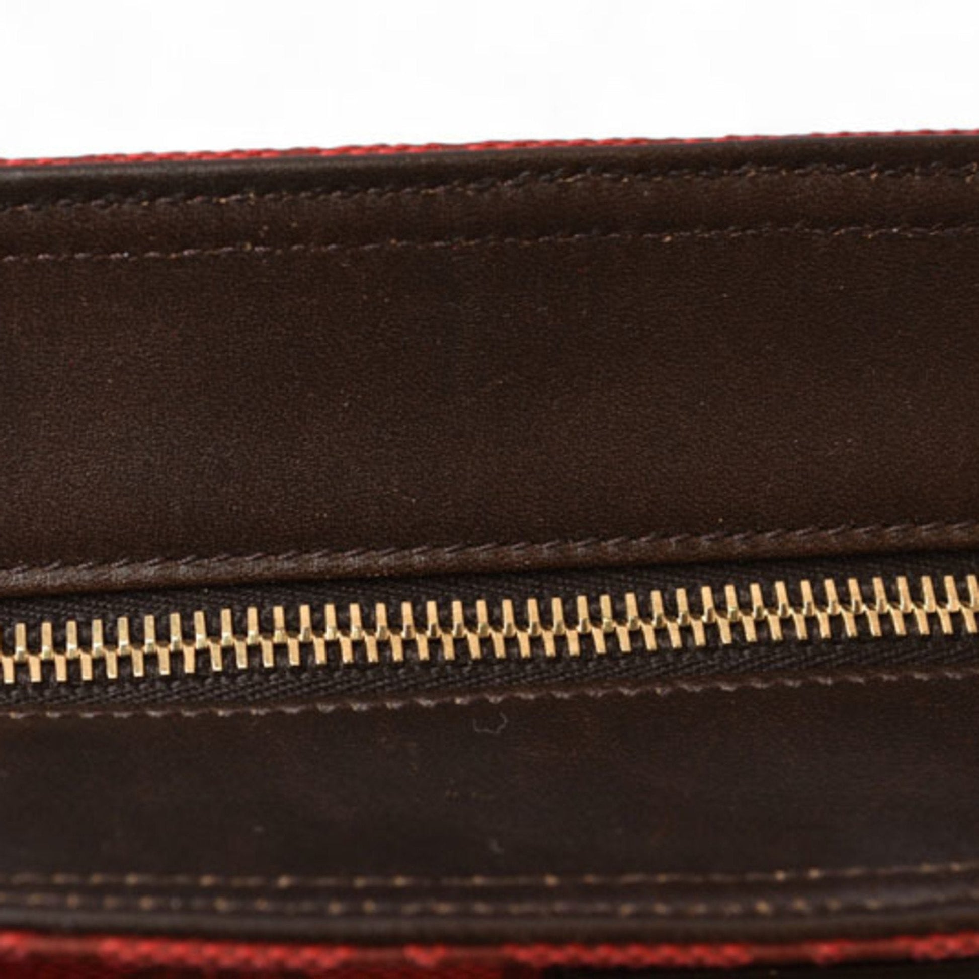 Gucci Dark Red Red Color Coated Canvas Shoulder Bag Tote Bag