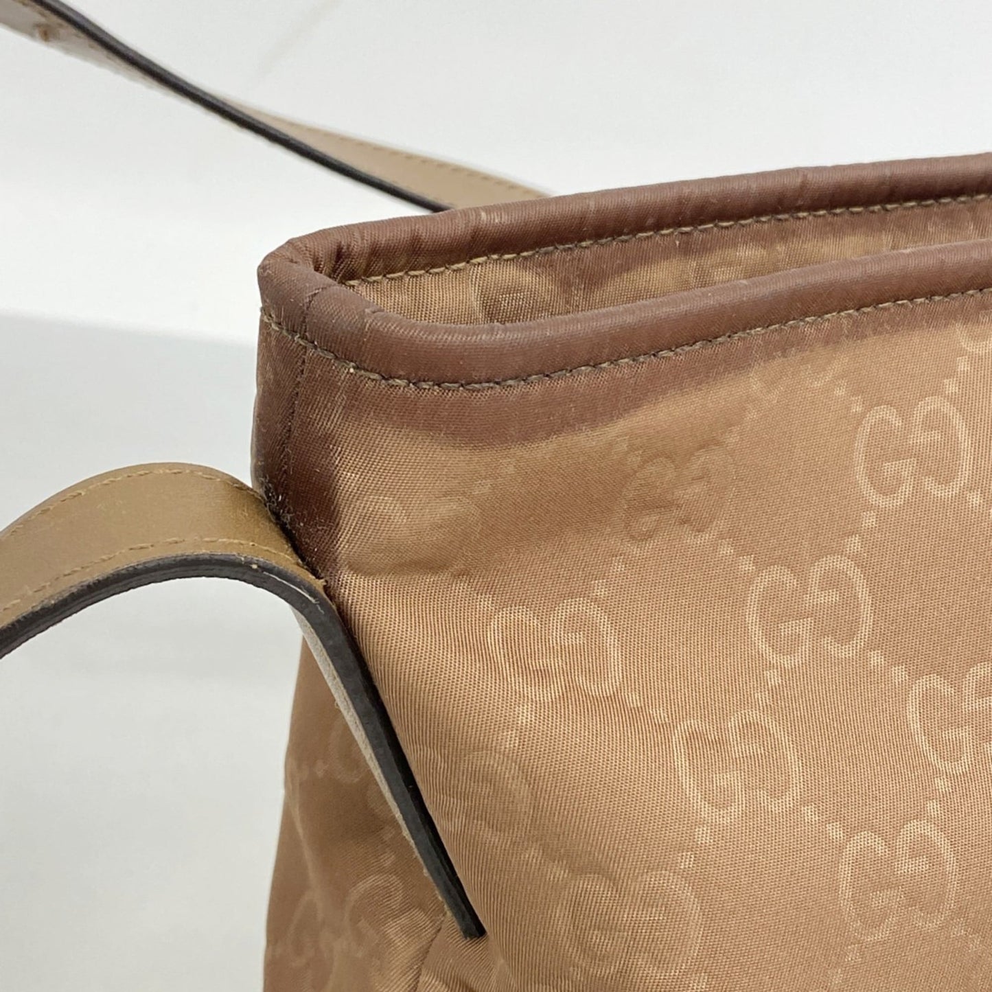 Gucci Brown Nylon Shoulder Bag