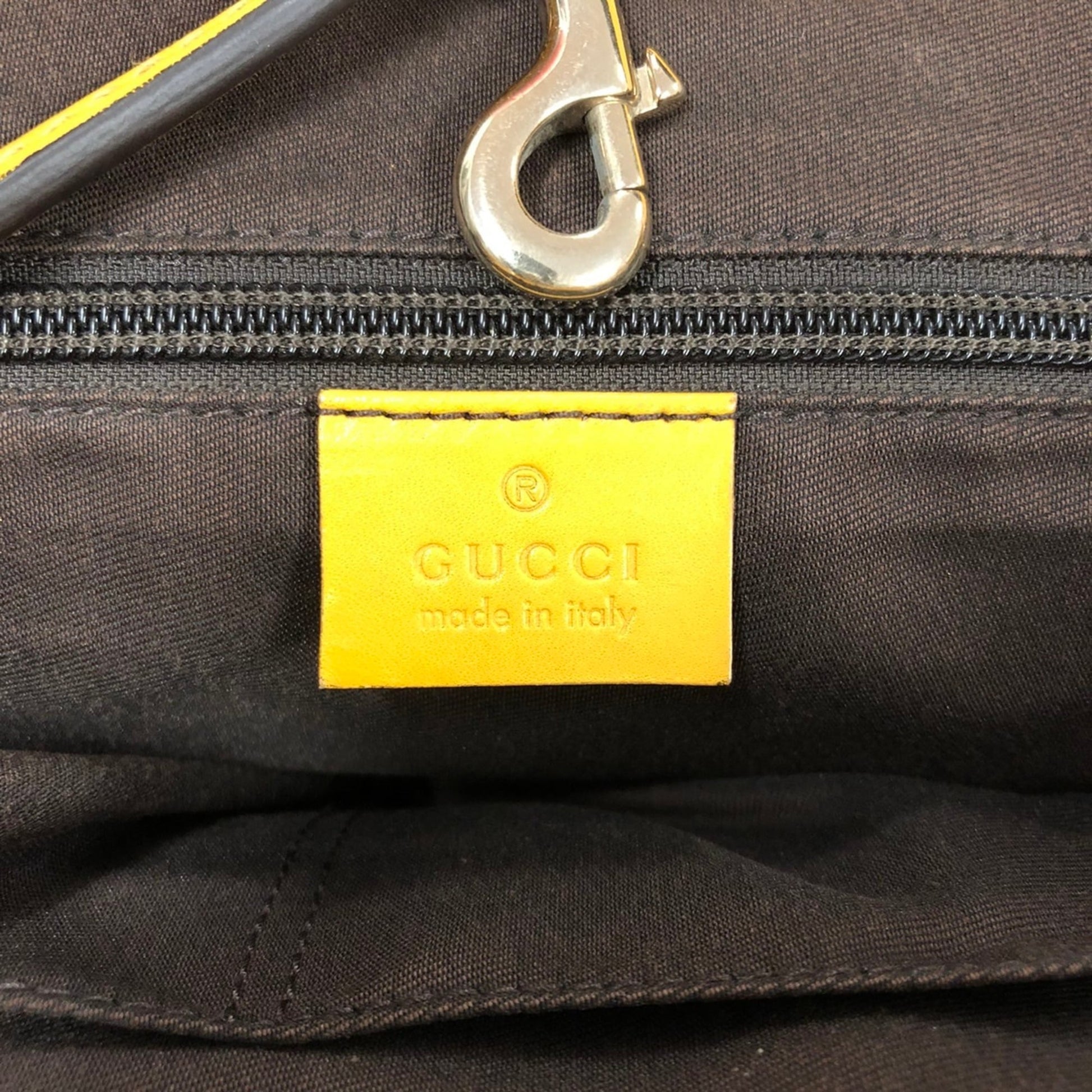 Gucci Diamante Yellow Leather Shoulder Bag Tote Bag