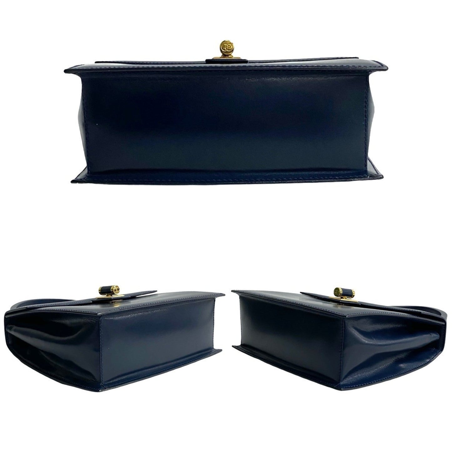 Gucci Navy Leather Handbag