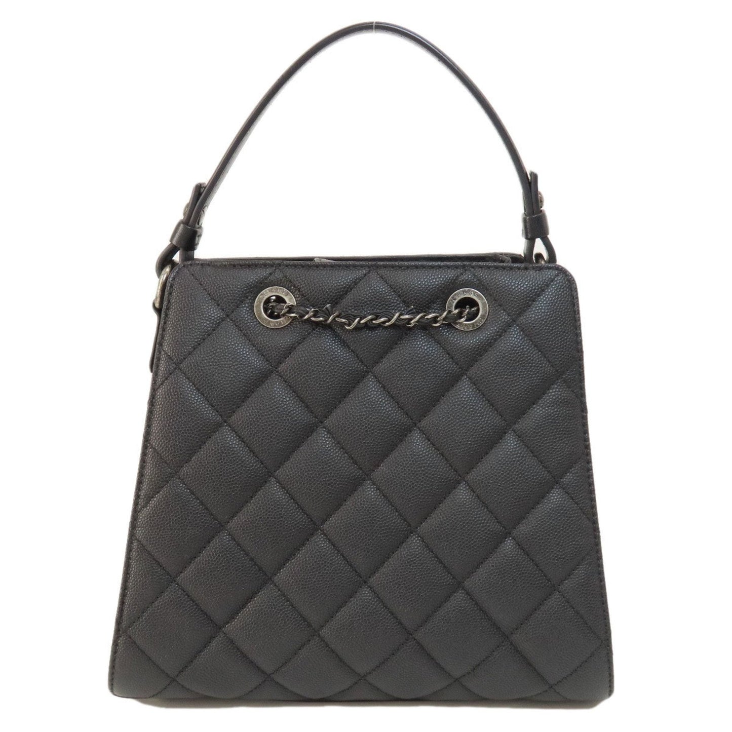 Chanel CC Bucket Matelasse Handbag Caviar Skin Women's
