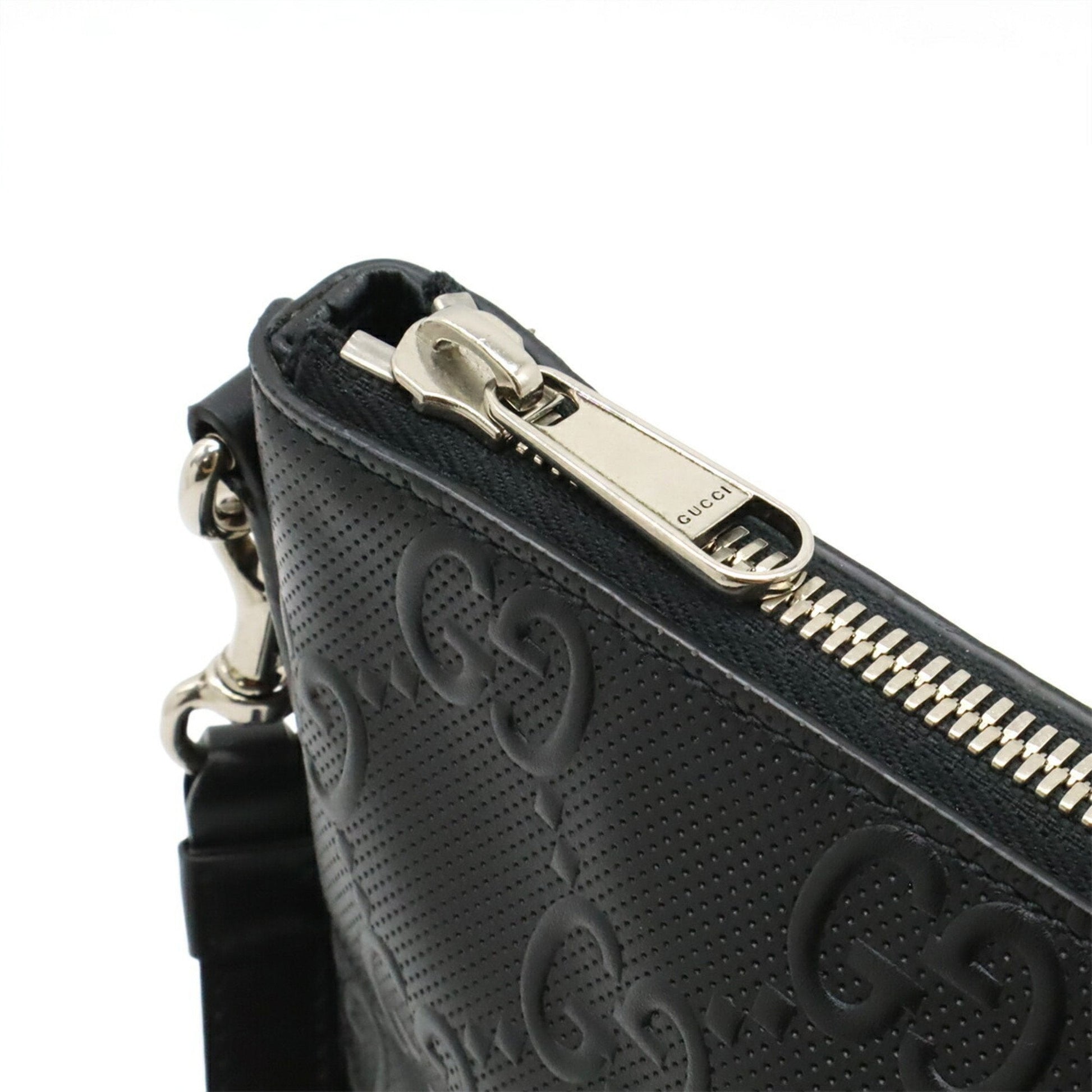 Gucci Black Leather Clutch Bag Shoulder Bag