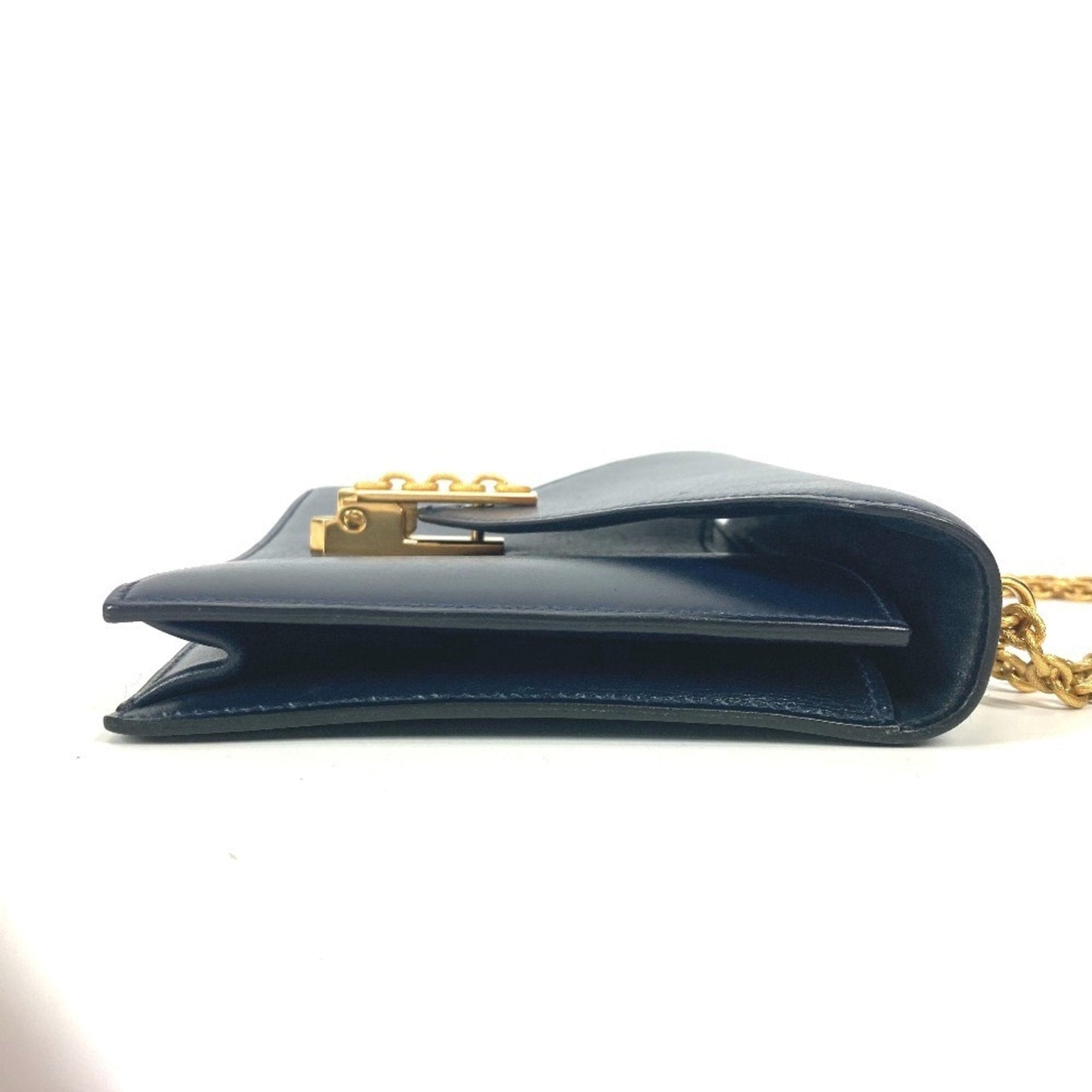 Hermes Box Calf Shoulder Bag Leather Calf Leather Navy
