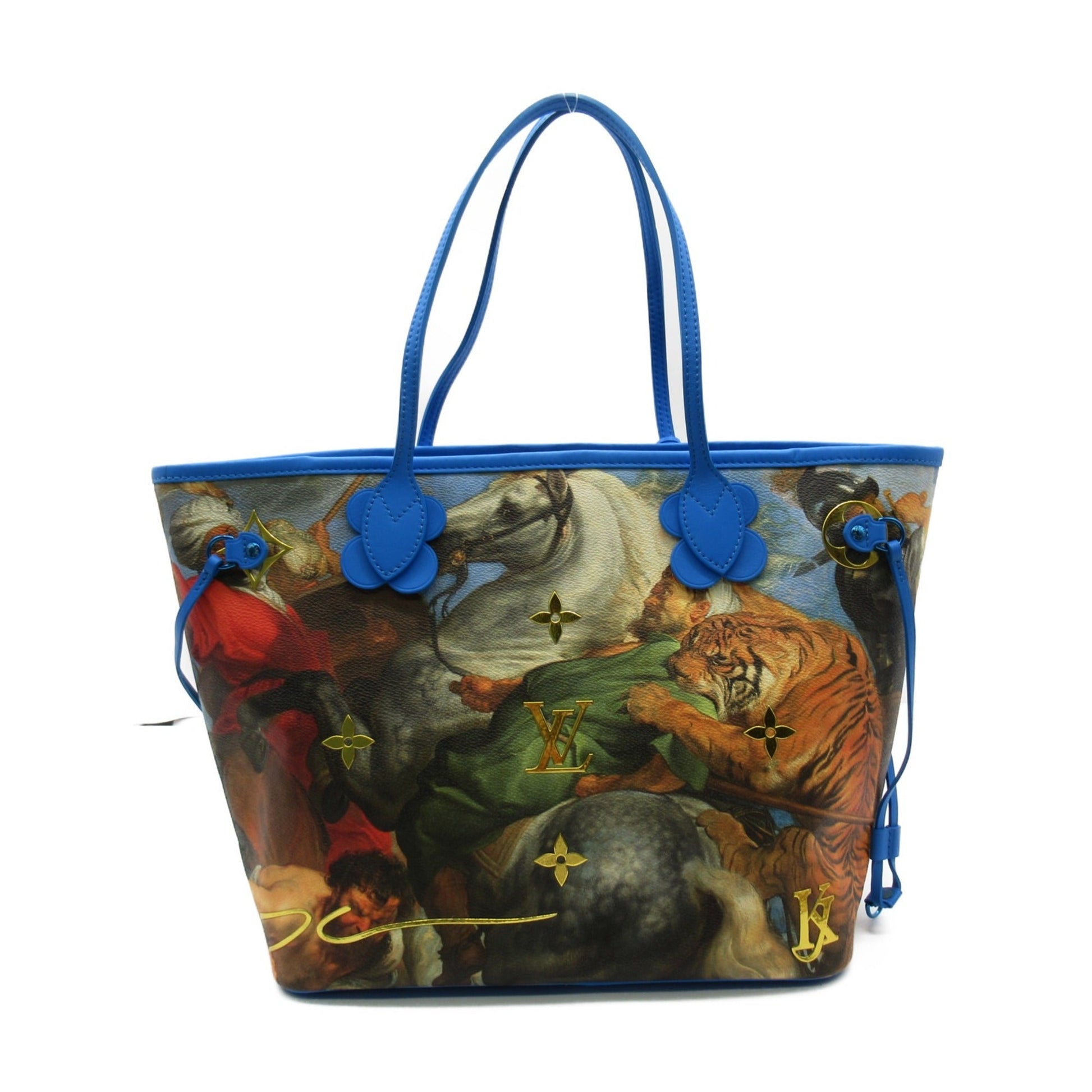 LOUIS VUITTON Rubens Neverfull MM without pouch Blue PVC coated canvas Masters collection M43317
