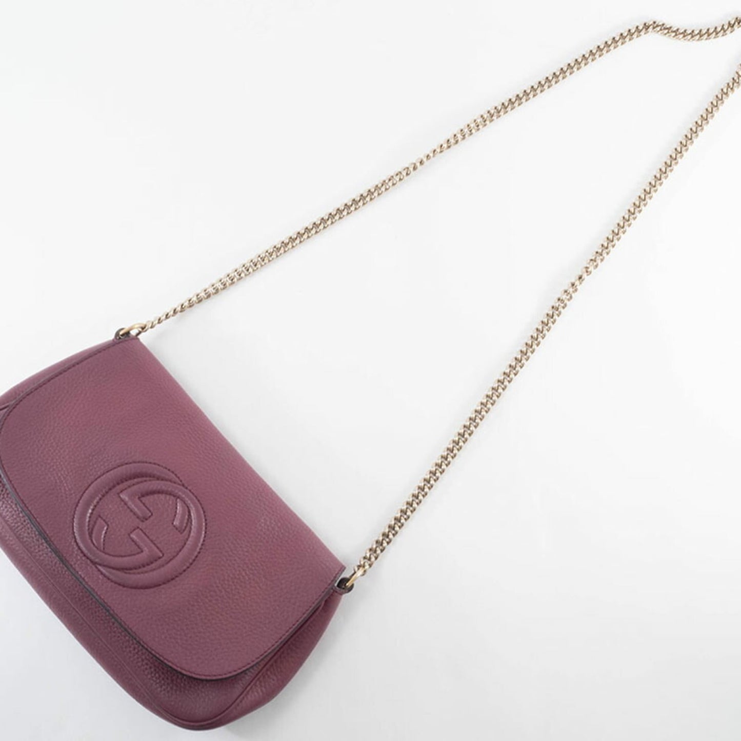 Gucci Purple Leather Shoulder Bag