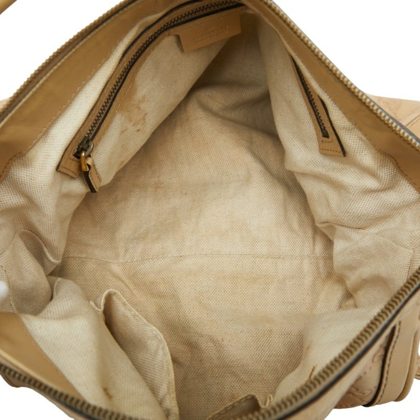 Gucci Beige Gg Leather Leather Handbag